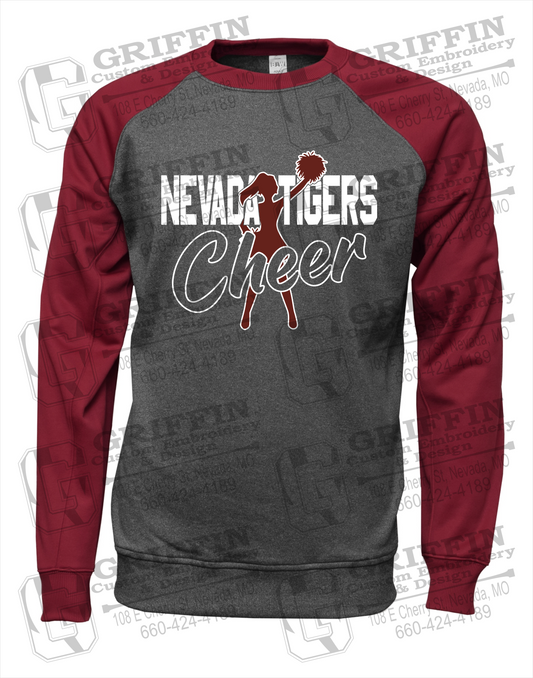 Nevada Tigers 24-A Youth Raglan Sweatshirt - Cheer