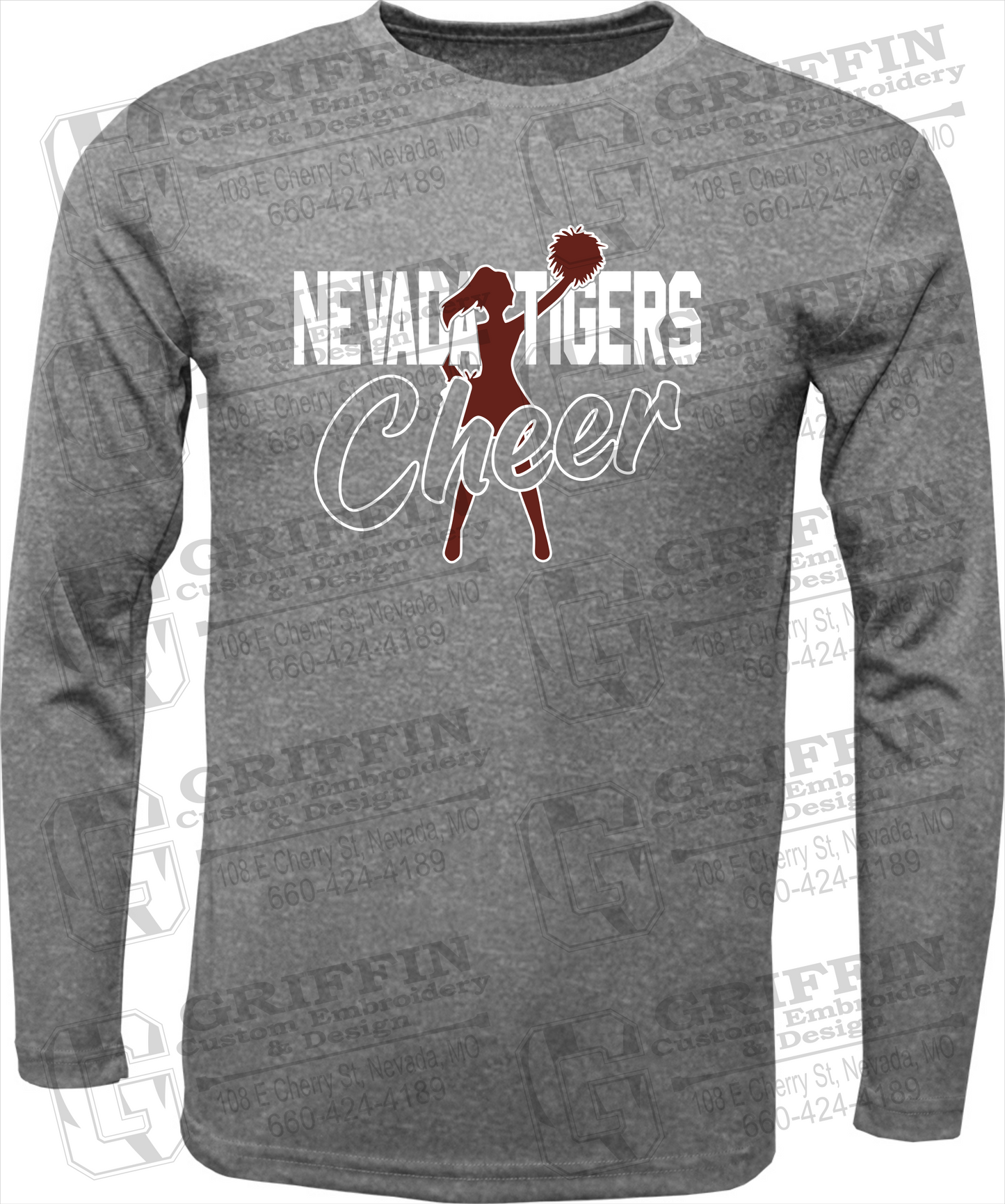 Dry-Fit Long Sleeve T-Shirt - Cheer - Nevada Tigers 24-A