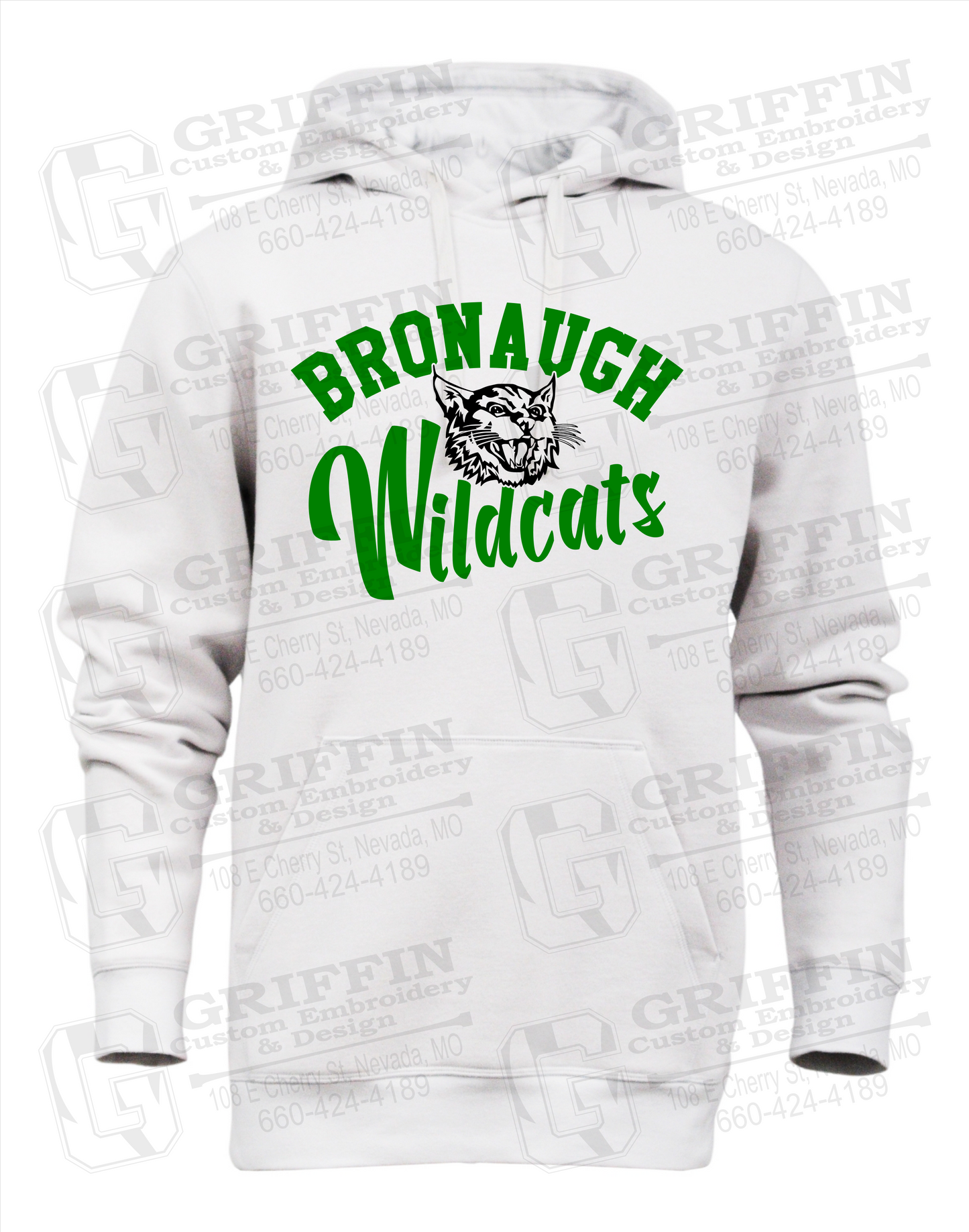 Bronaugh Wildcats 24-A Youth Heavyweight Hoodie