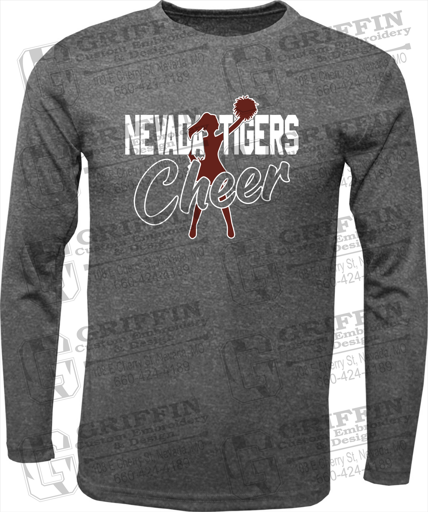 Dry-Fit Long Sleeve T-Shirt - Cheer - Nevada Tigers 24-A