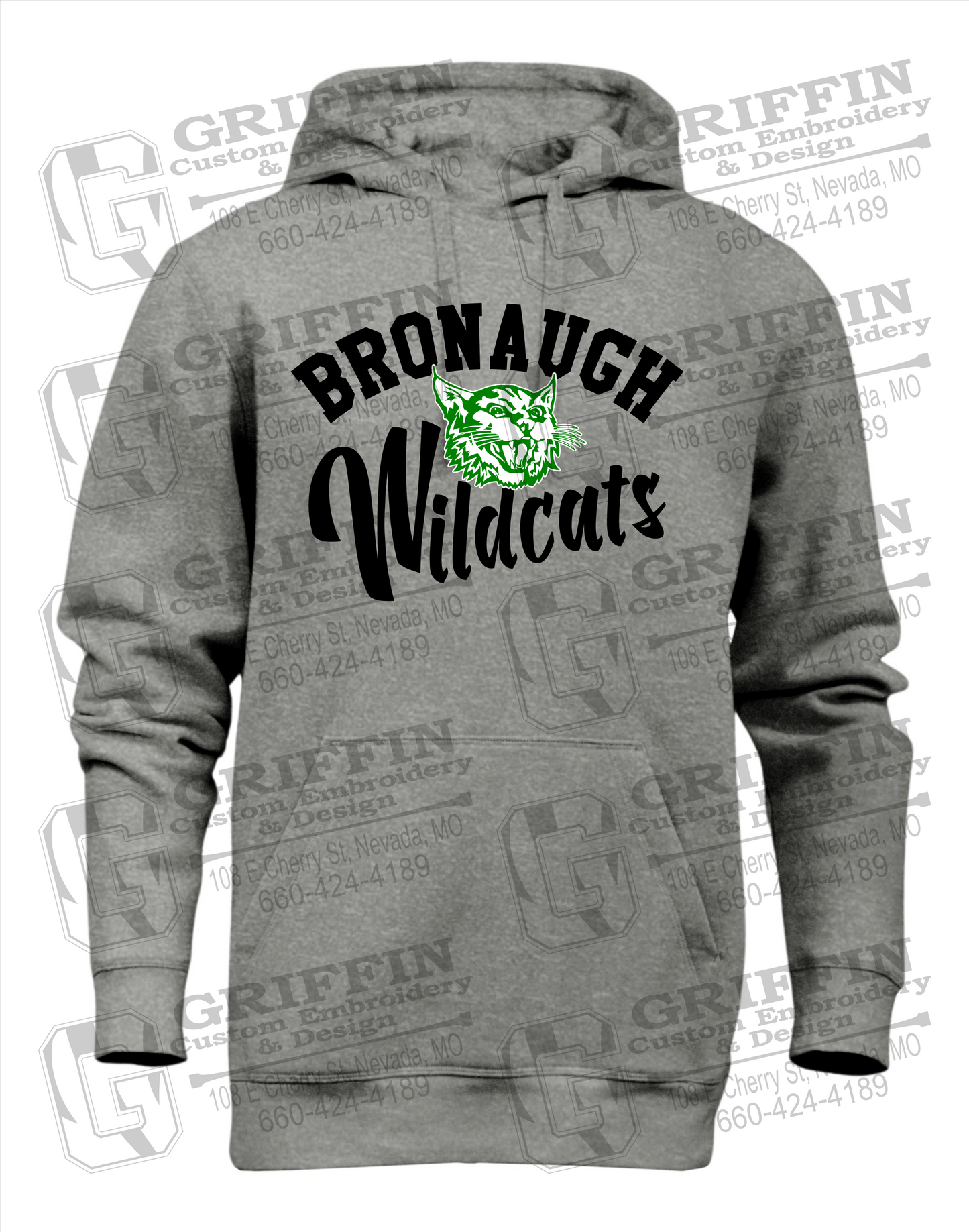 Heavyweight Fleece Hoodie - Bronaugh Wildcats 24-A