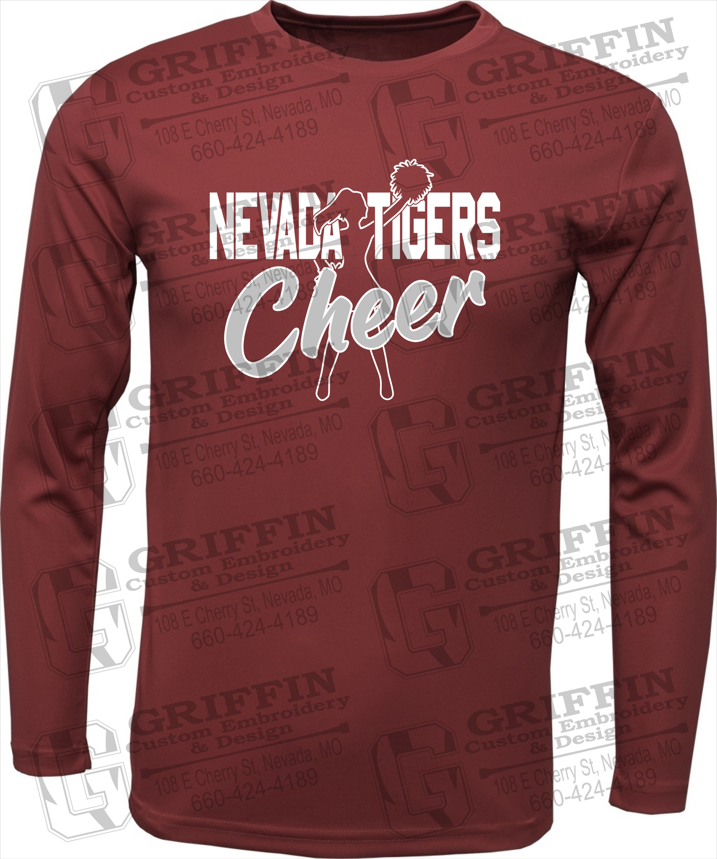 Dry-Fit Long Sleeve T-Shirt - Cheer - Nevada Tigers 24-A