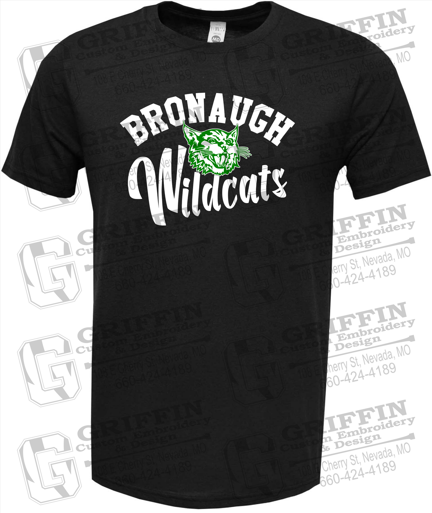 Soft-Tek Short Sleeve T-Shirt - Bronaugh Wildcats 24-A