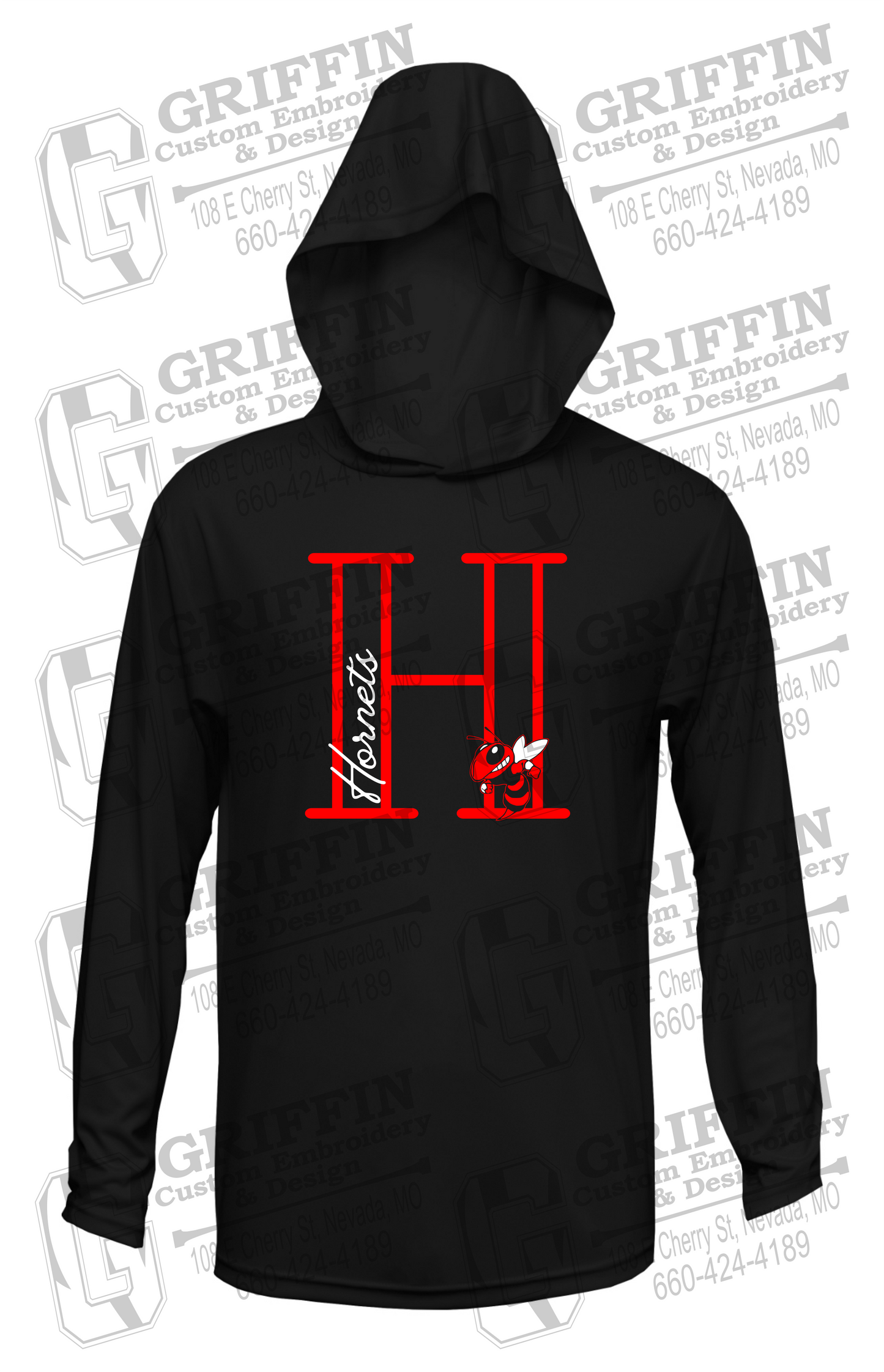 Dry-Fit T-Shirt Hoodie - Hume Hornets 24-A