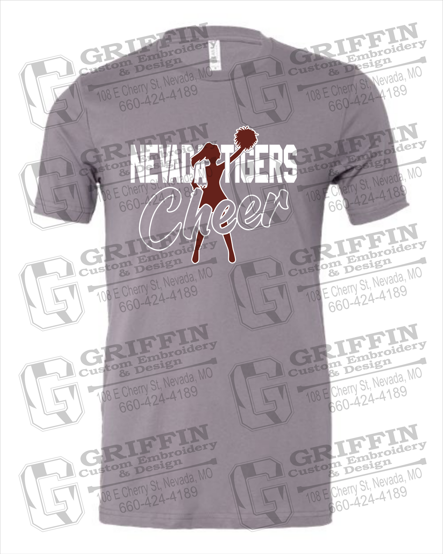 Nevada Tigers 24-A 100% Cotton Short Sleeve T-Shirt - Cheer