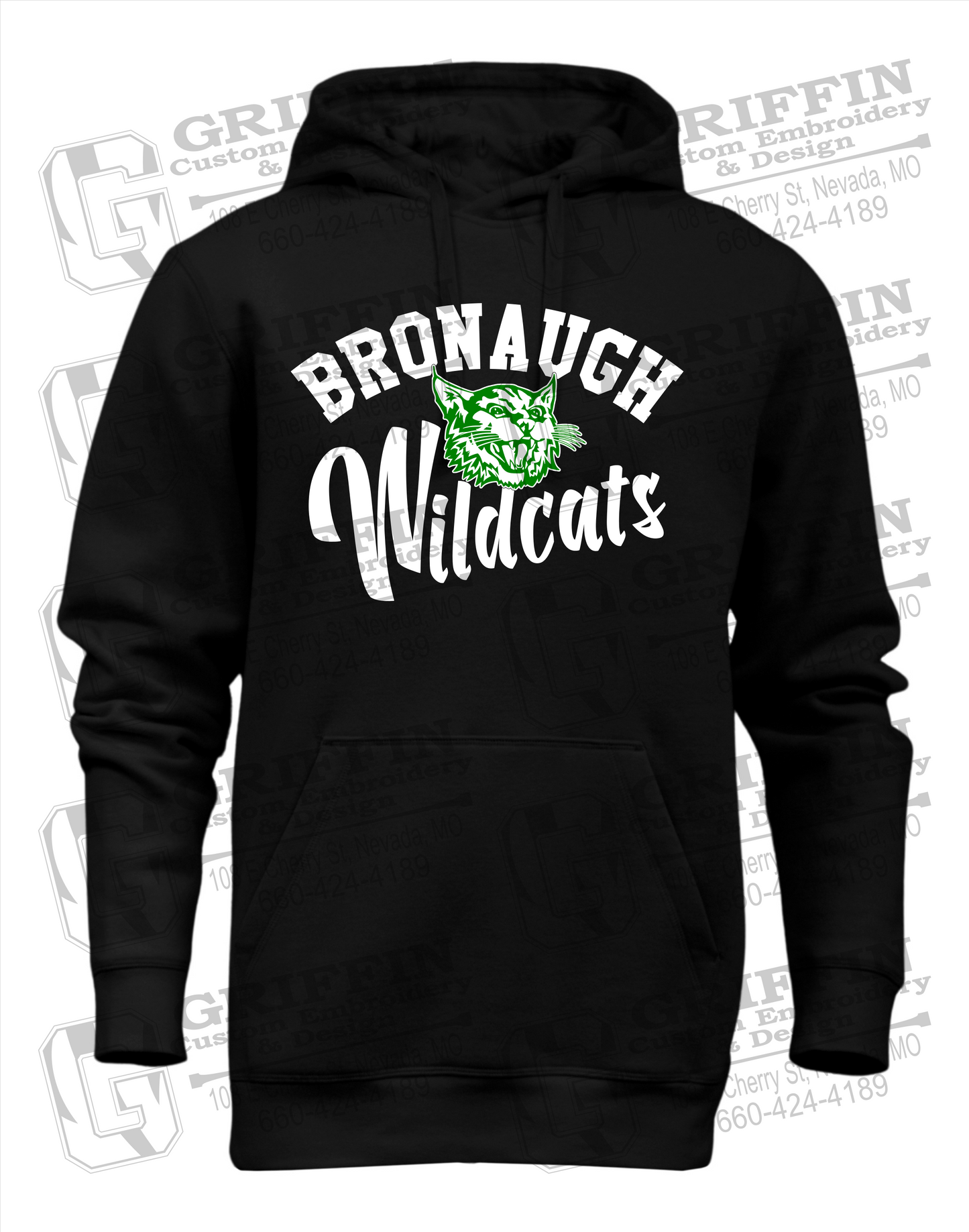 Heavyweight Fleece Hoodie - Bronaugh Wildcats 24-A