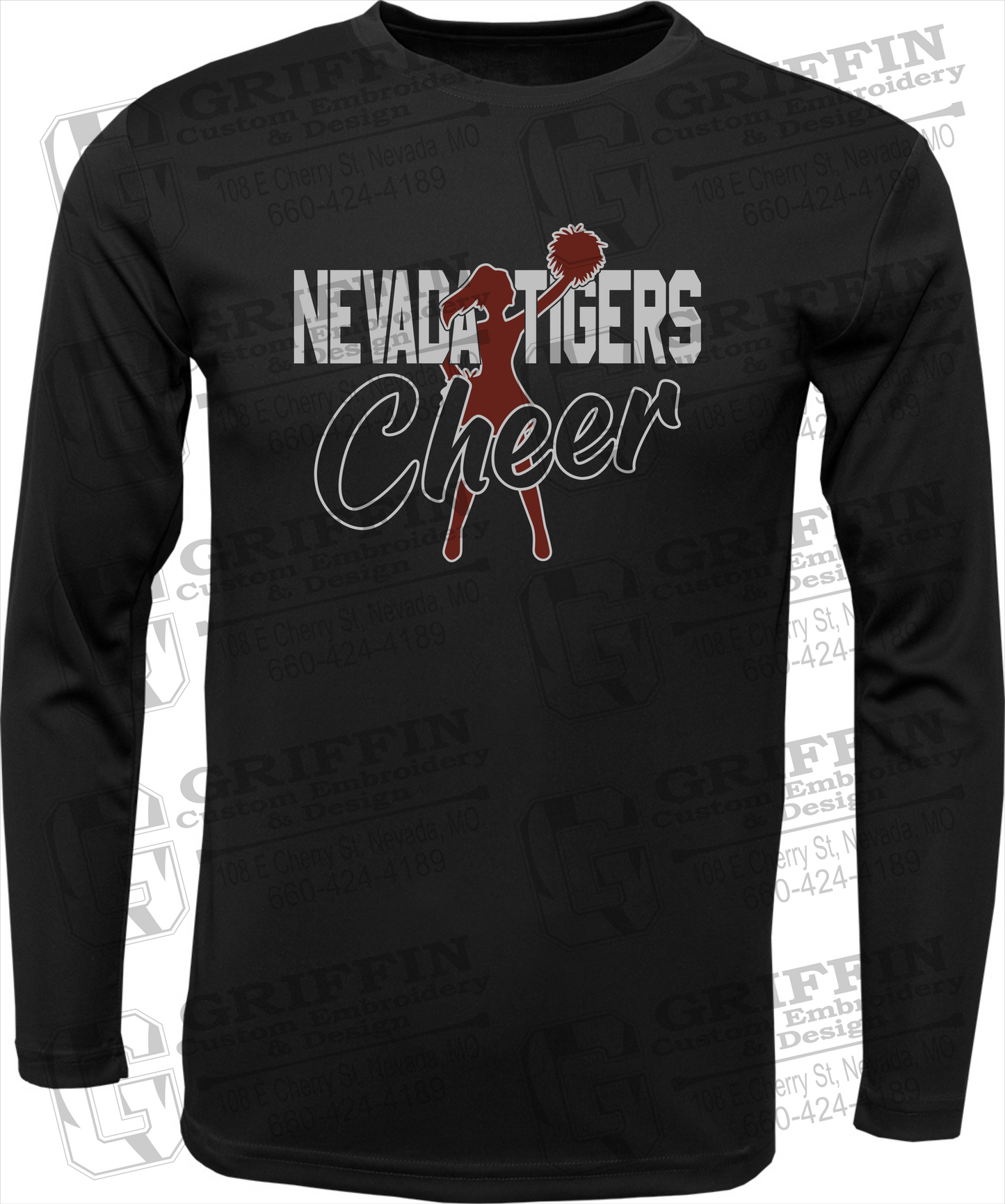 Dry-Fit Long Sleeve T-Shirt - Cheer - Nevada Tigers 24-A