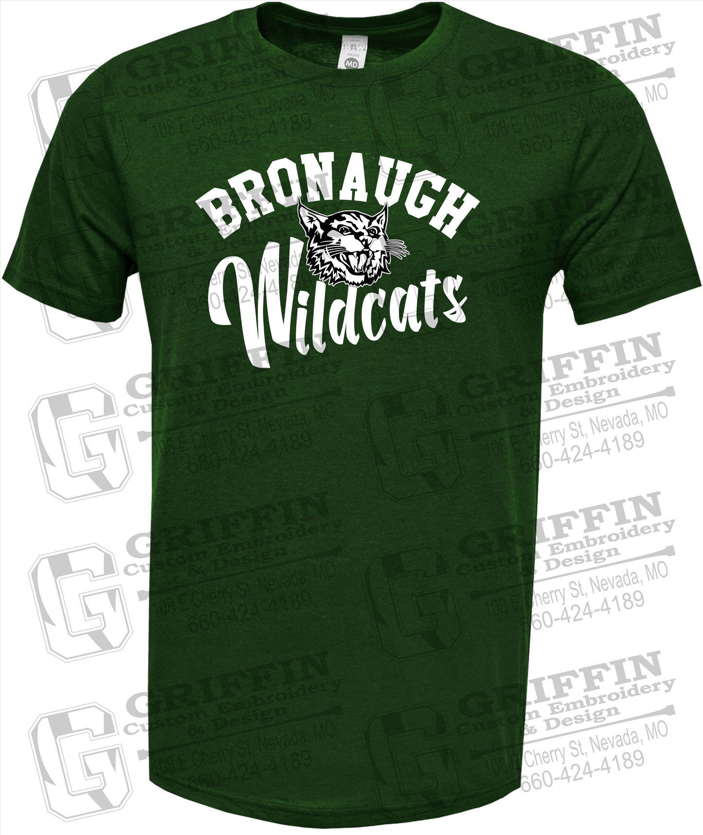 Soft-Tek Short Sleeve T-Shirt - Bronaugh Wildcats 24-A