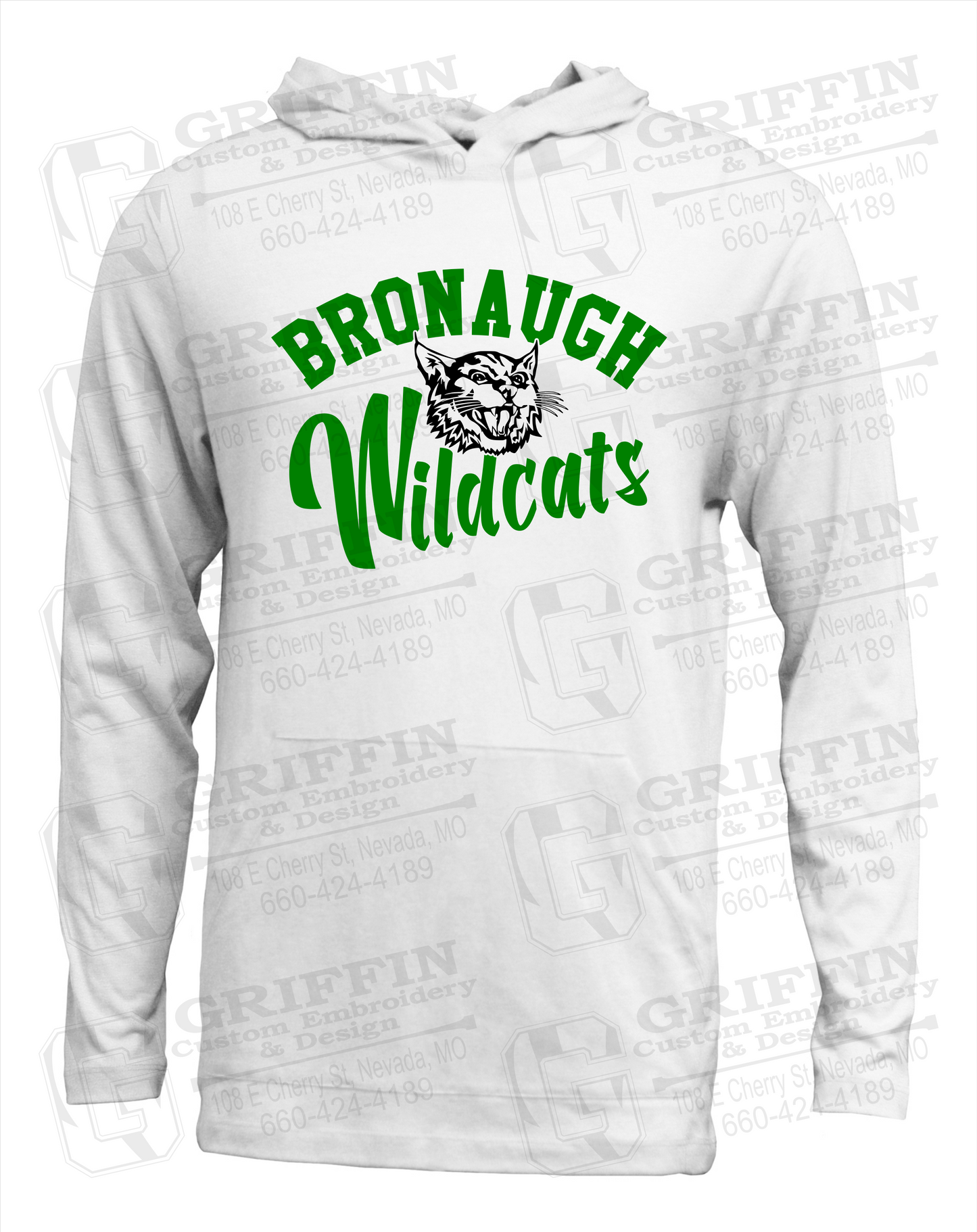 Soft-Tek T-Shirt Hoodie - Bronaugh Wildcats 24-A