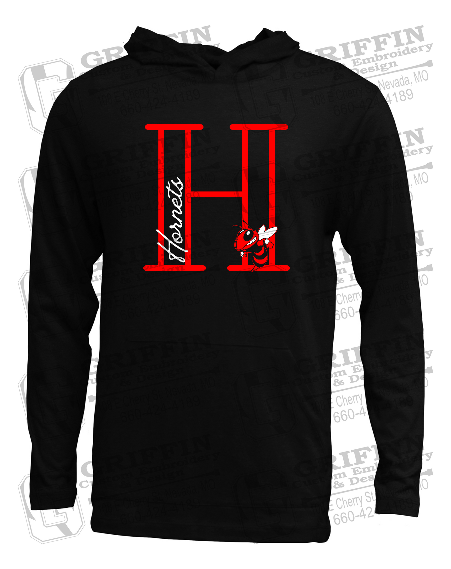 Soft-Tek T-Shirt Hoodie - Hume Hornets 24-A