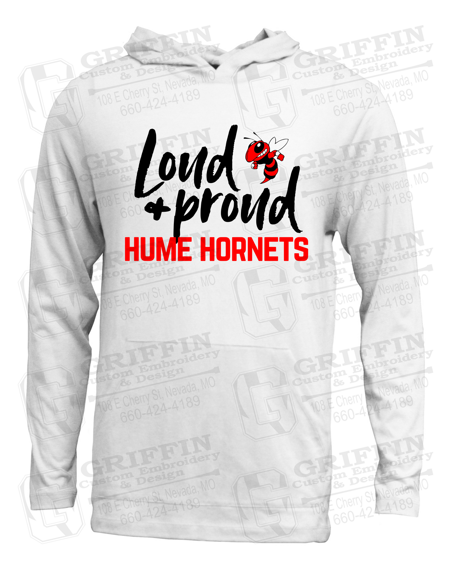 Soft-Tek T-Shirt Hoodie - Hume Hornets 24-B