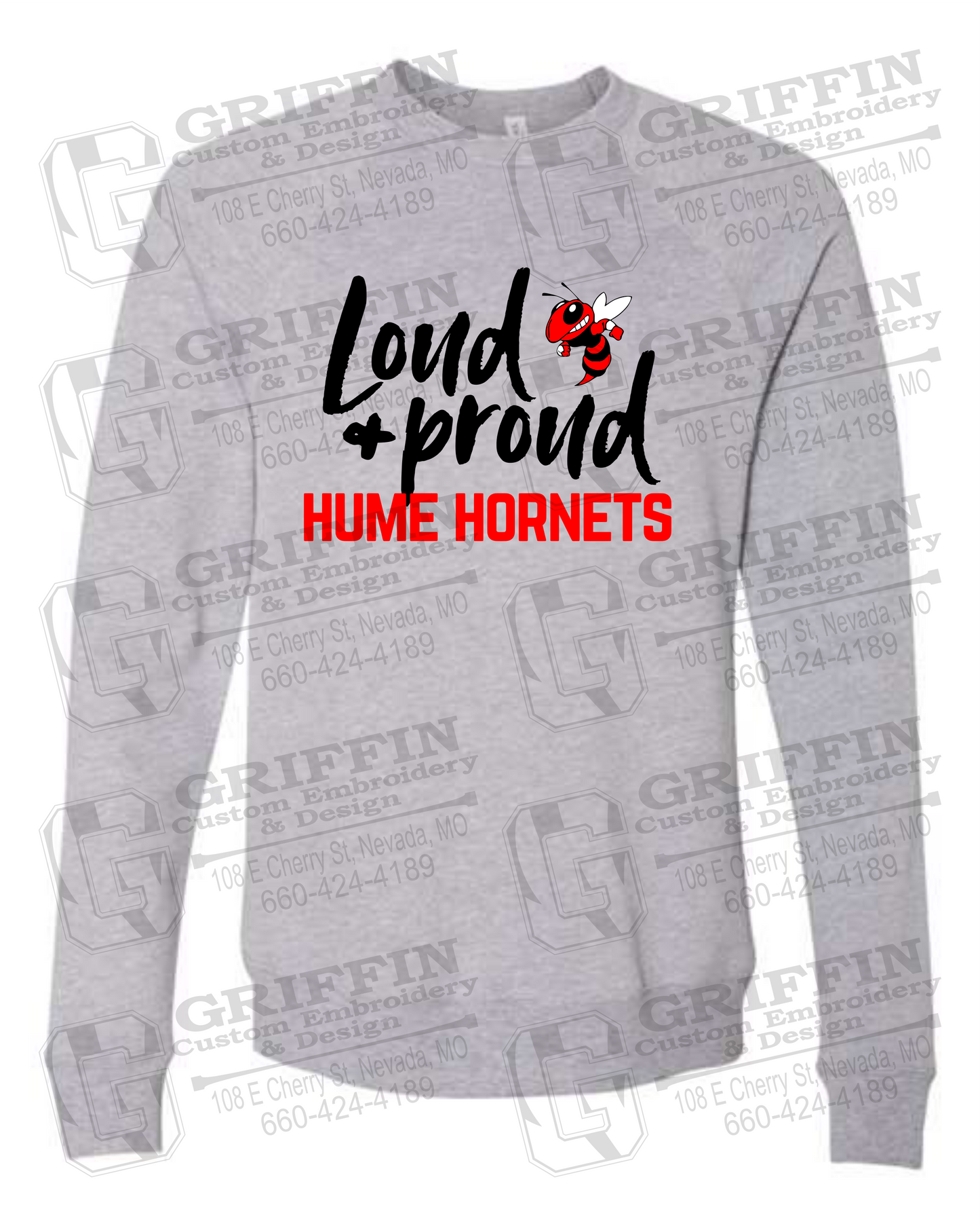 Sponge Fleece Sweatshirt - Hume Hornets 24-B