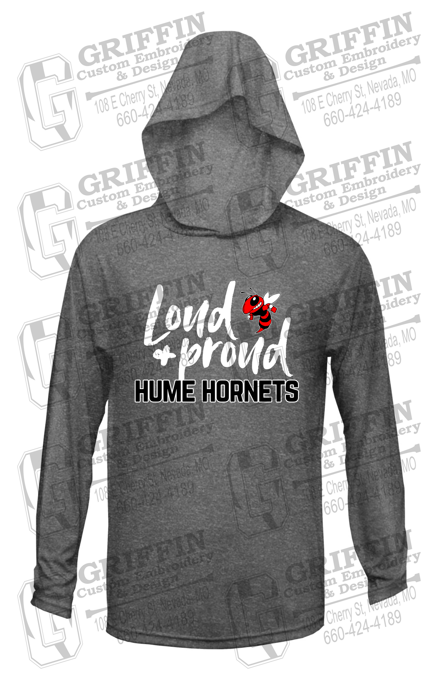 Dry-Fit T-Shirt Hoodie - Hume Hornets 24-B