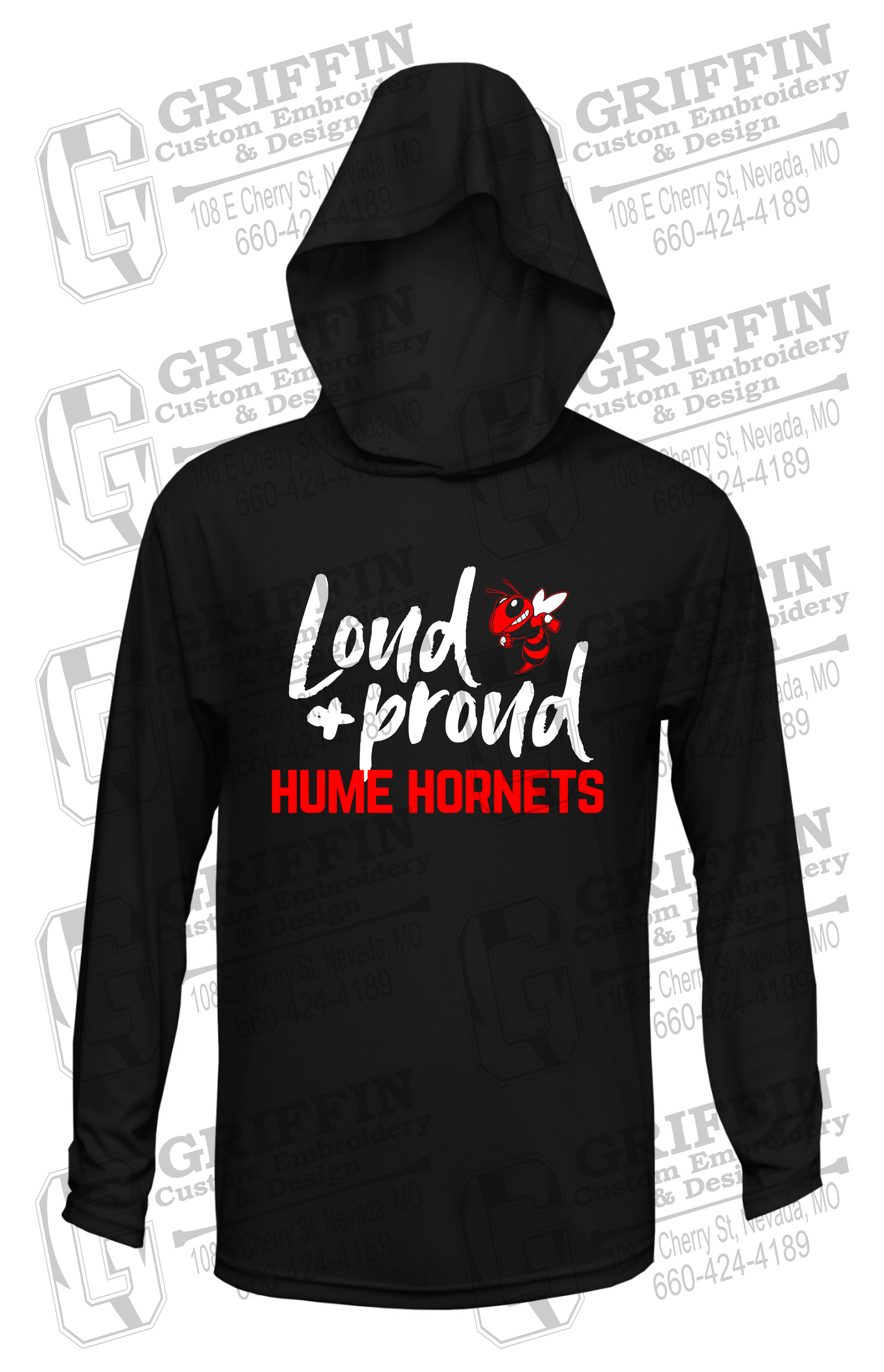 Dry-Fit T-Shirt Hoodie - Hume Hornets 24-B