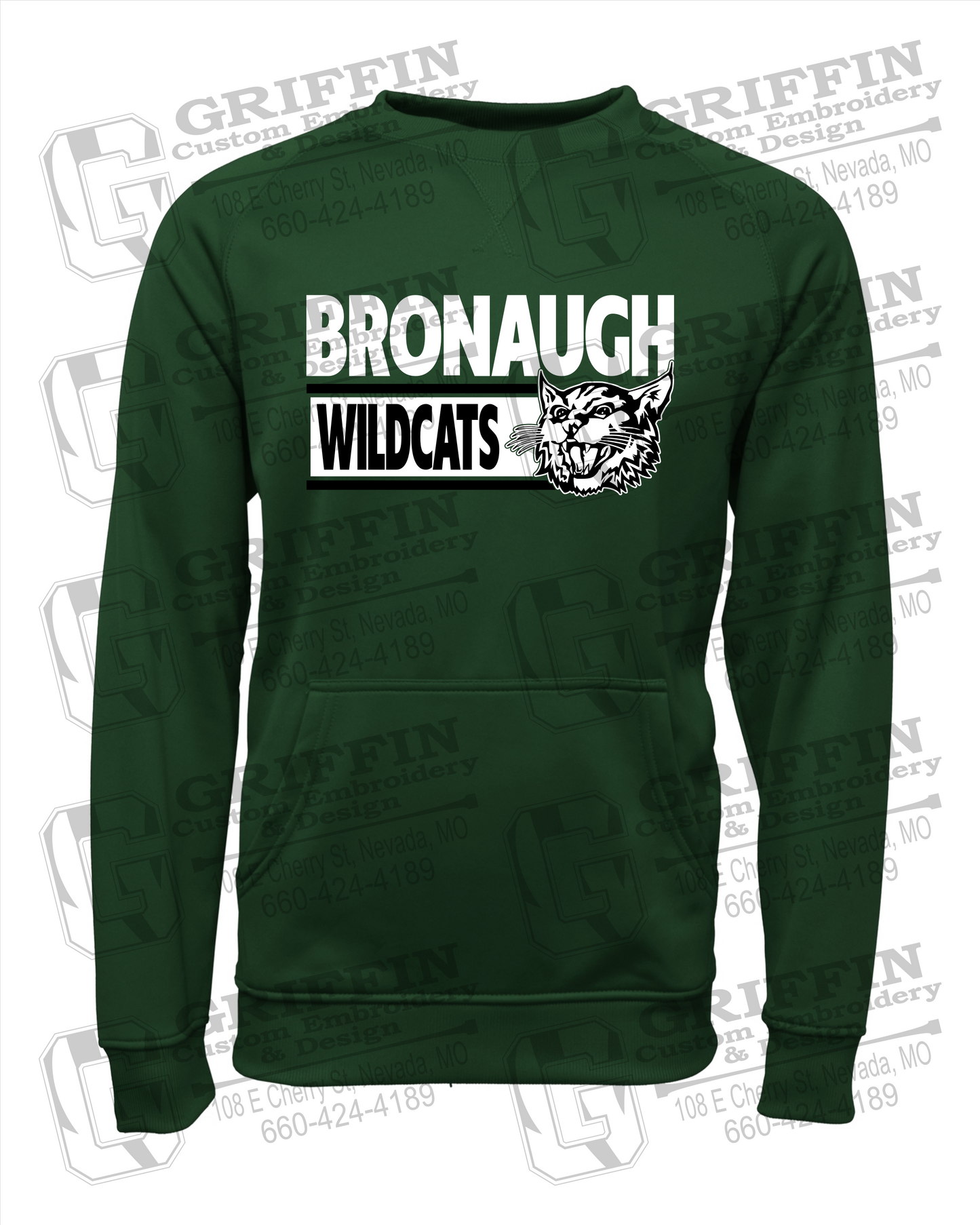 Bronaugh Wildcats 24-B Youth Sweatshirt