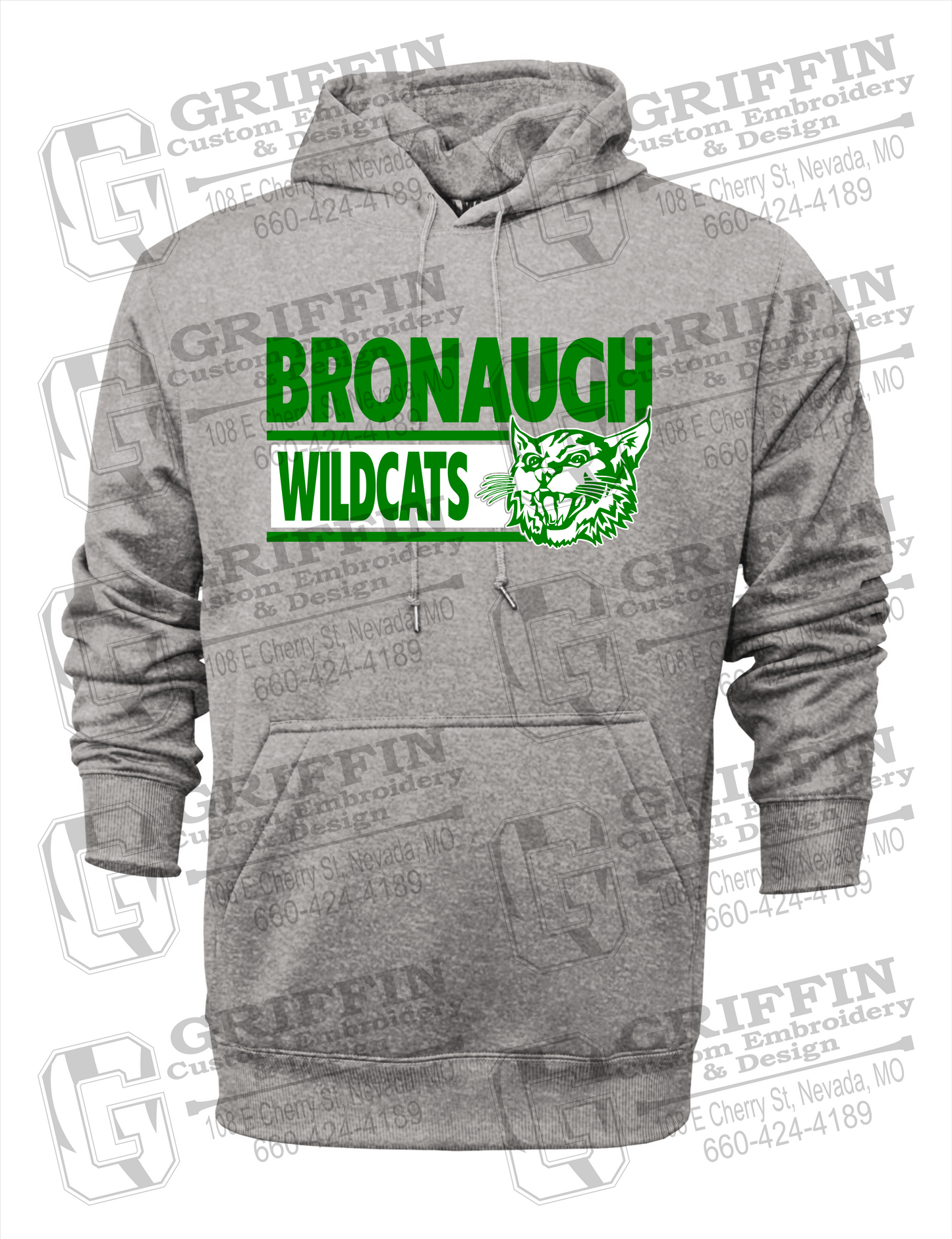 Bronaugh Wildcats 24-B Youth Hoodie