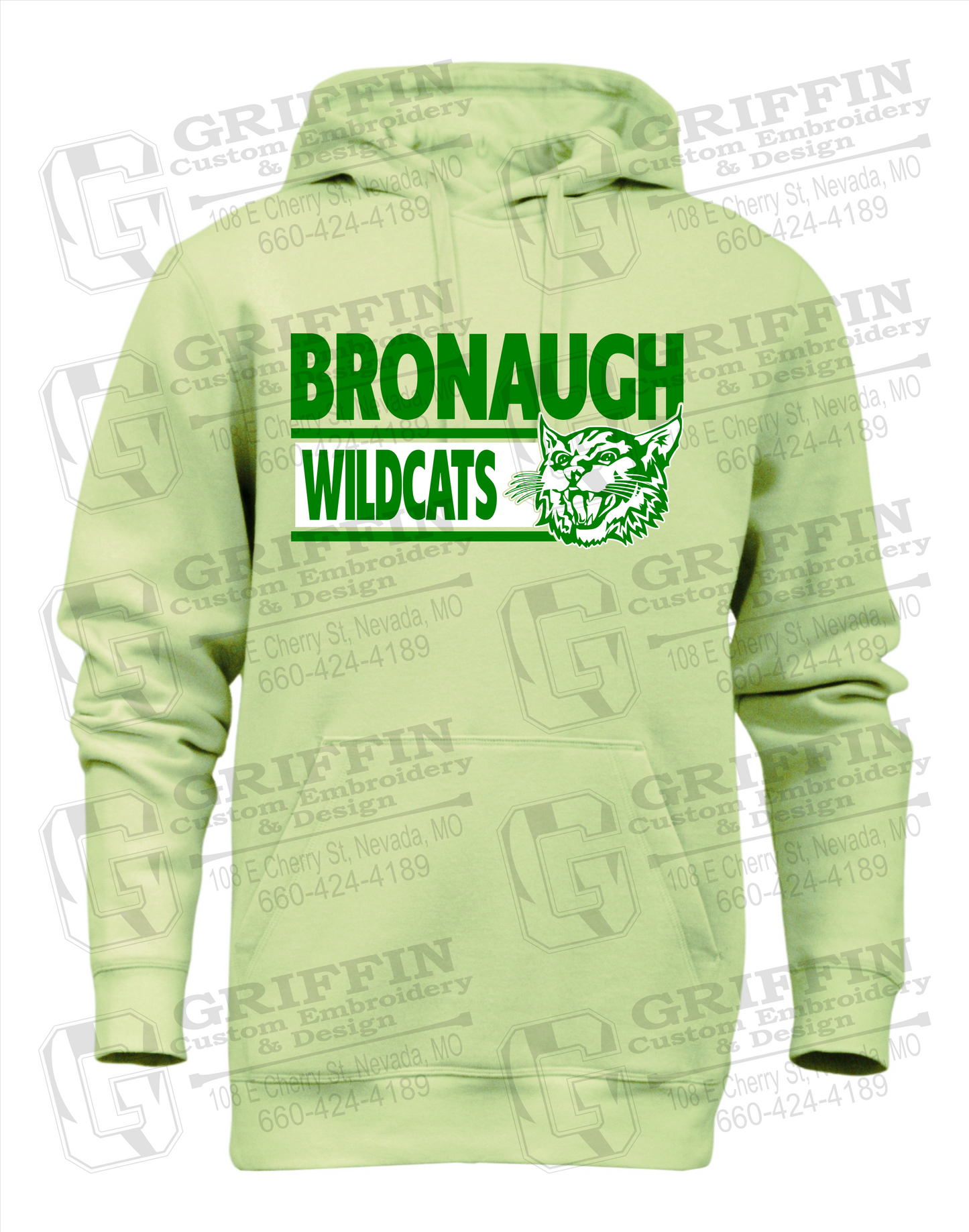 Bronaugh Wildcats 24-B Youth Heavyweight Hoodie