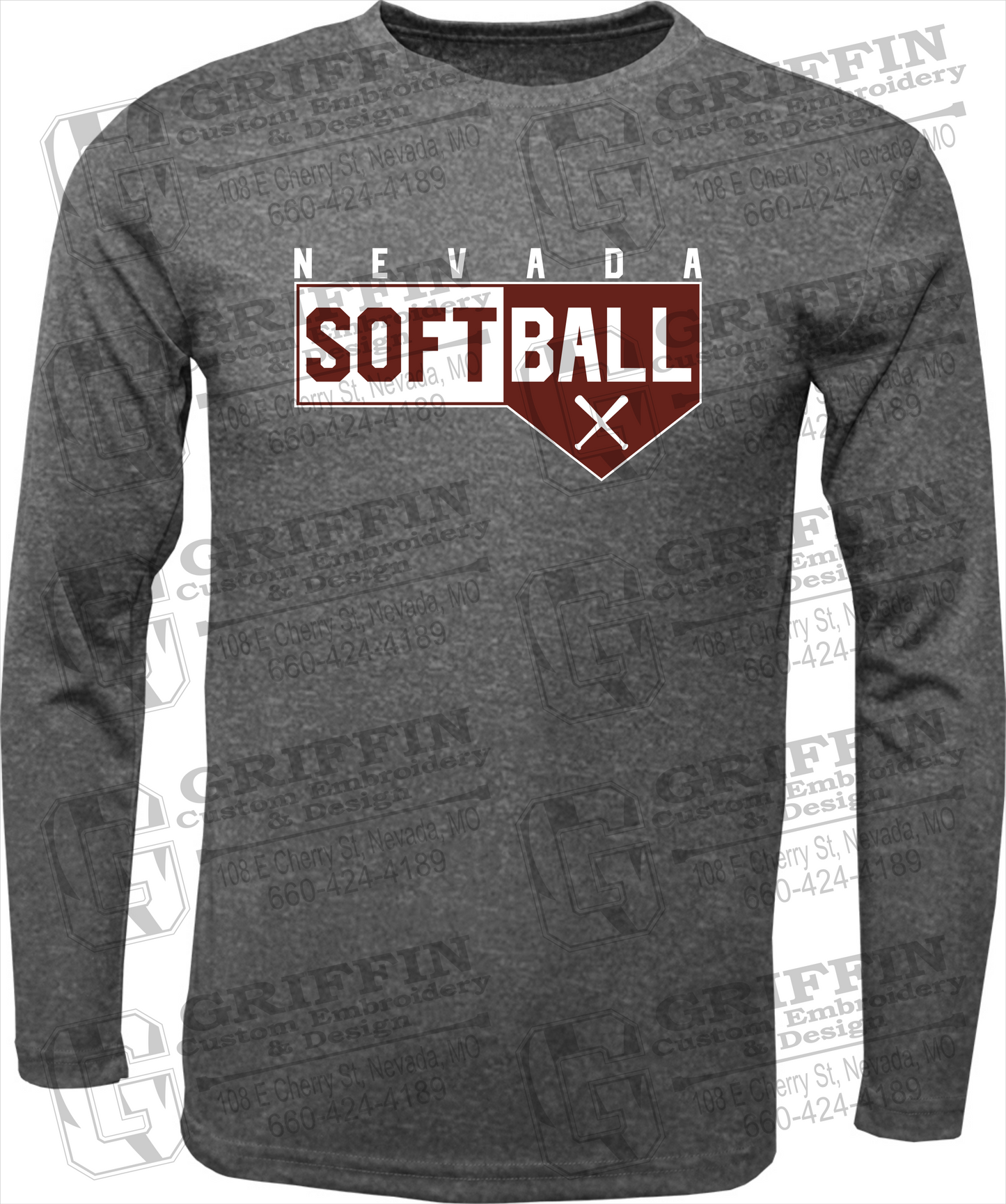 Dry-Fit Long Sleeve T-Shirt - Softball - Nevada Tigers 24-B