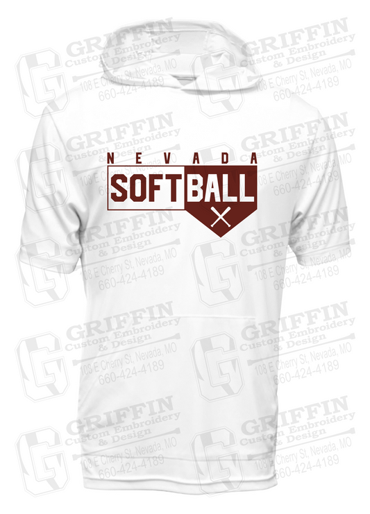 Dry-Fit Short Sleeve T-Shirt Hoodie - Softball - Nevada Tigers 24-B