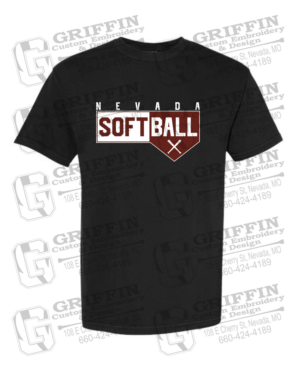 Comfort Colors Short Sleeve T-Shirt - Softball - Nevada Tigers 24-B