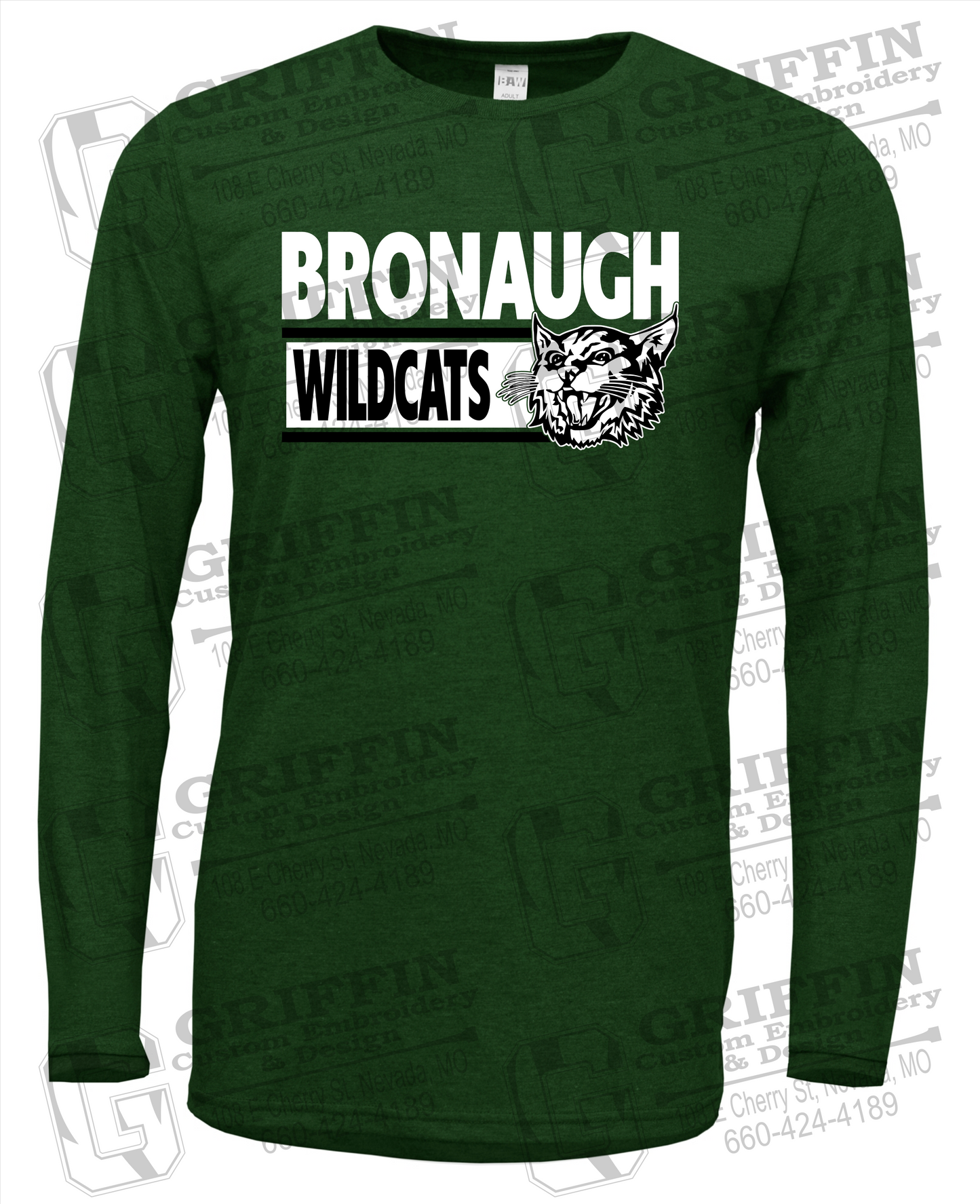 Soft-Tek Long Sleeve T-Shirt - Bronaugh Wildcats 24-B