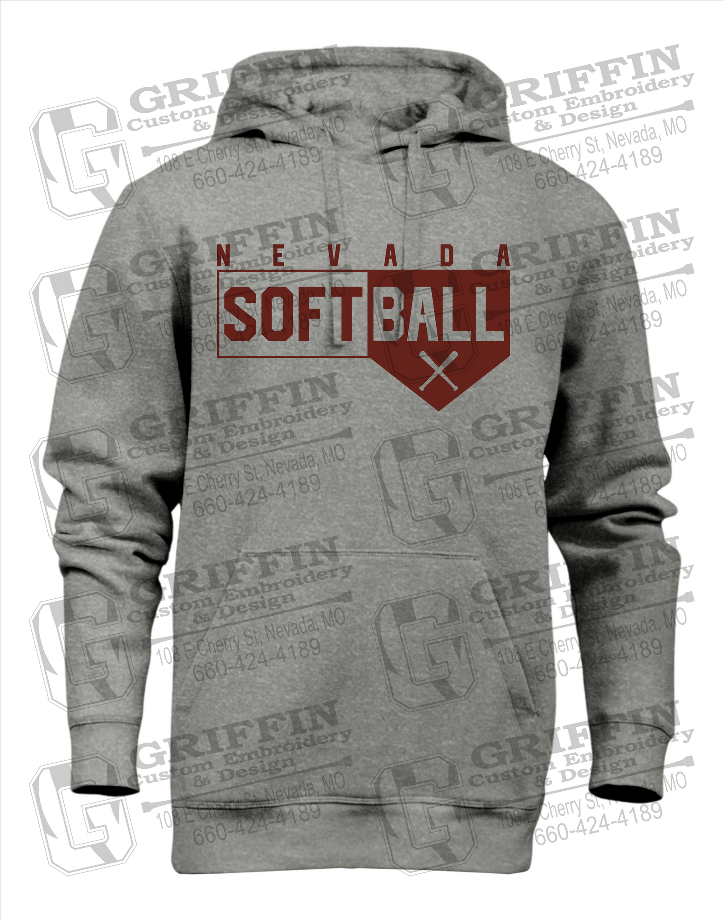 Heavyweight Fleece Hoodie - Softball - Nevada Tigers 24-B