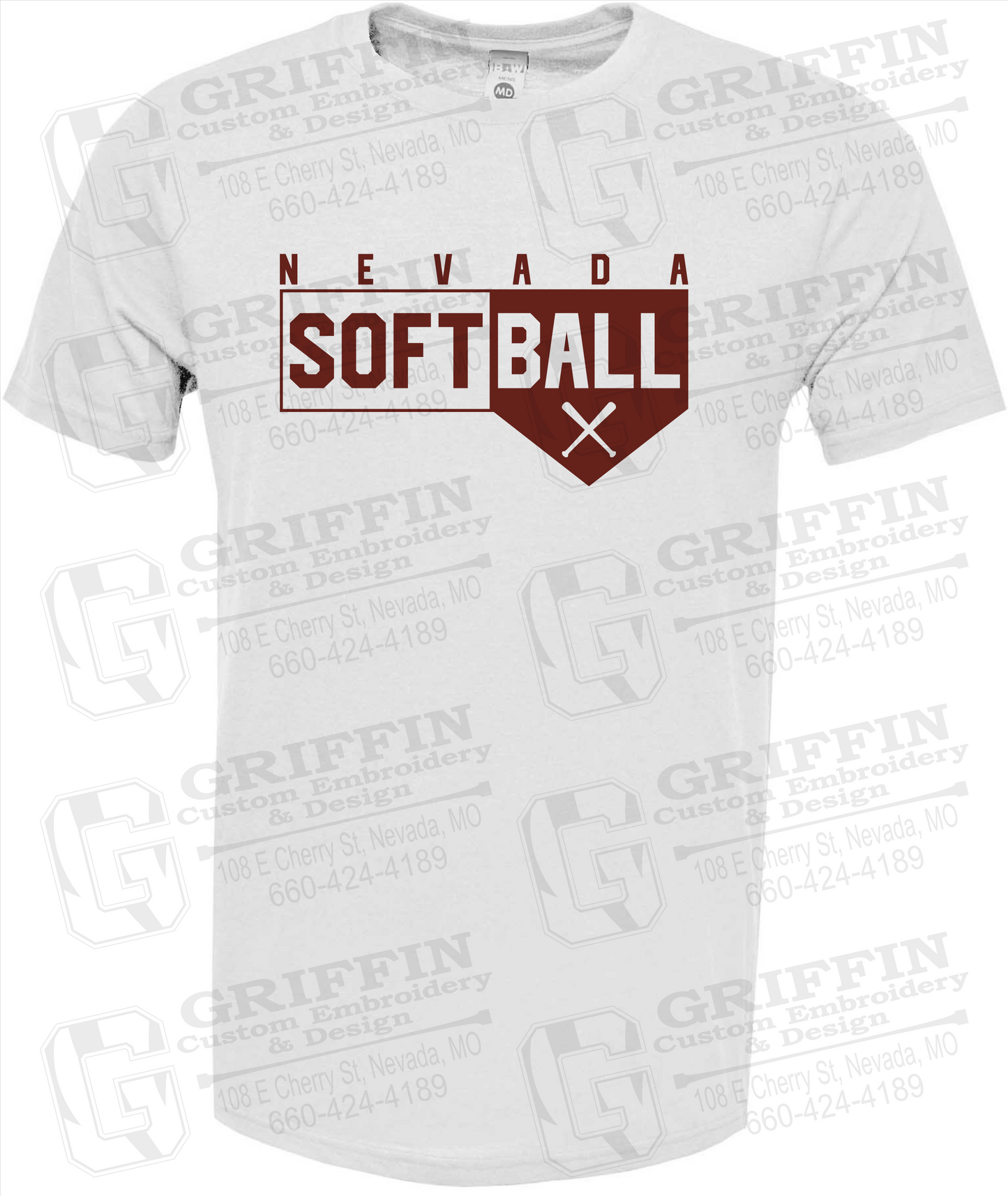 Nevada Tigers 24-B Short Sleeve T-Shirt - Softball