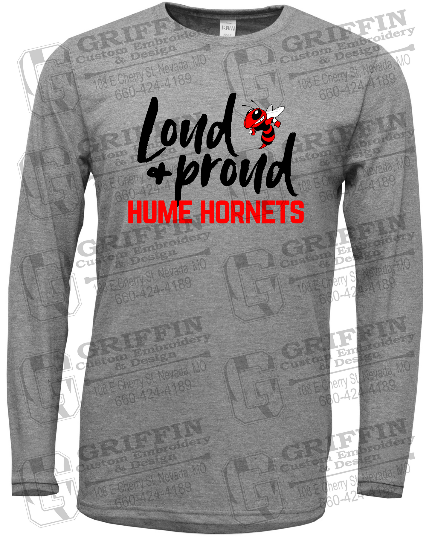 Soft-Tek Long Sleeve T-Shirt - Hume Hornets 24-B