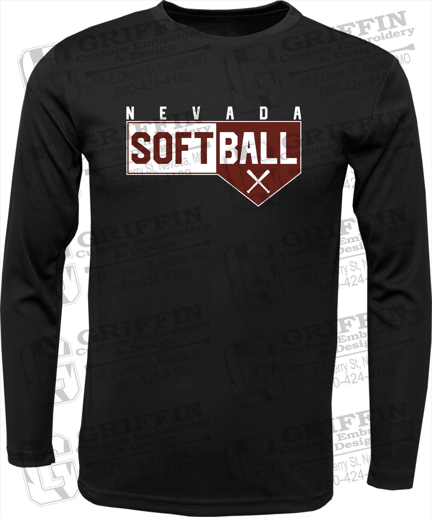 Dry-Fit Long Sleeve T-Shirt - Softball - Nevada Tigers 24-B