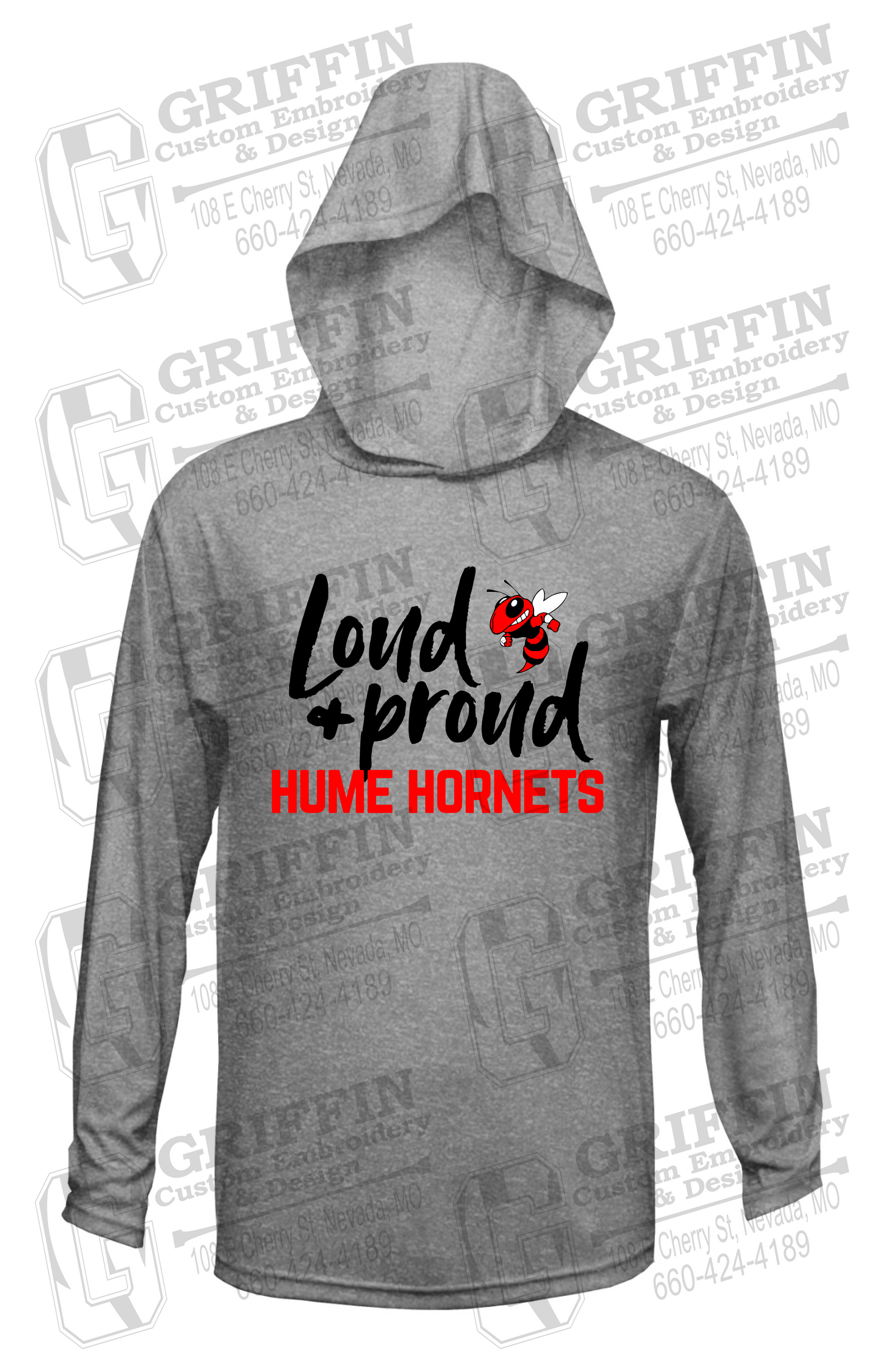 Dry-Fit T-Shirt Hoodie - Hume Hornets 24-B