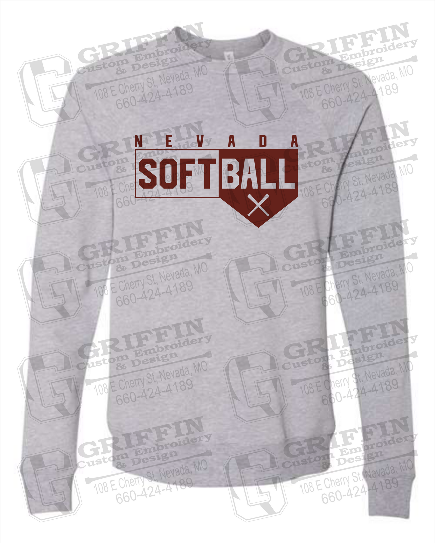 Sponge Fleece Sweatshirt - Softball - Nevada Tigers 24-B