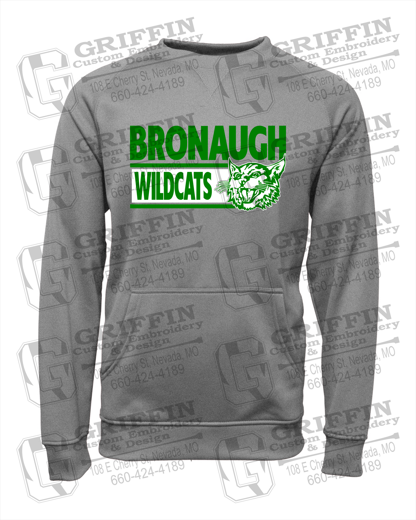 Bronaugh Wildcats 24-B Youth Sweatshirt