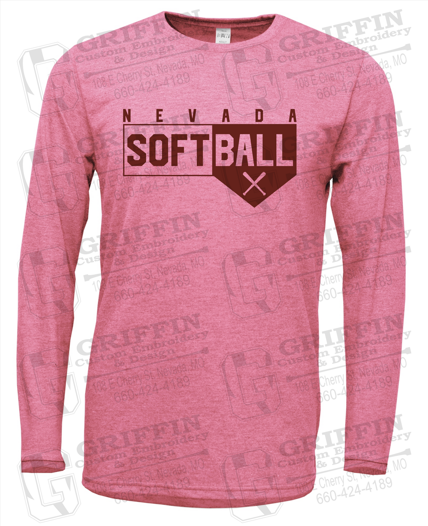 Soft-Tek Long Sleeve T-Shirt - Softball - Nevada Tigers 24-B