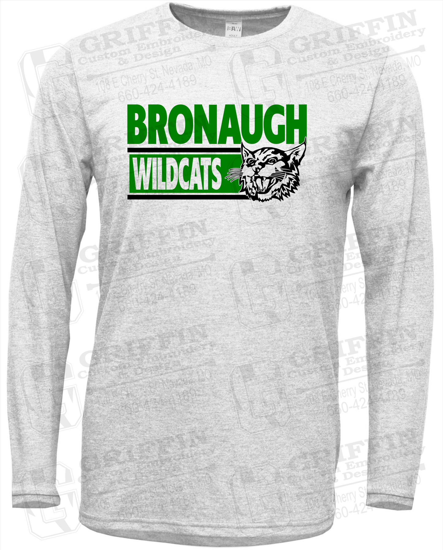 Soft-Tek Long Sleeve T-Shirt - Bronaugh Wildcats 24-B
