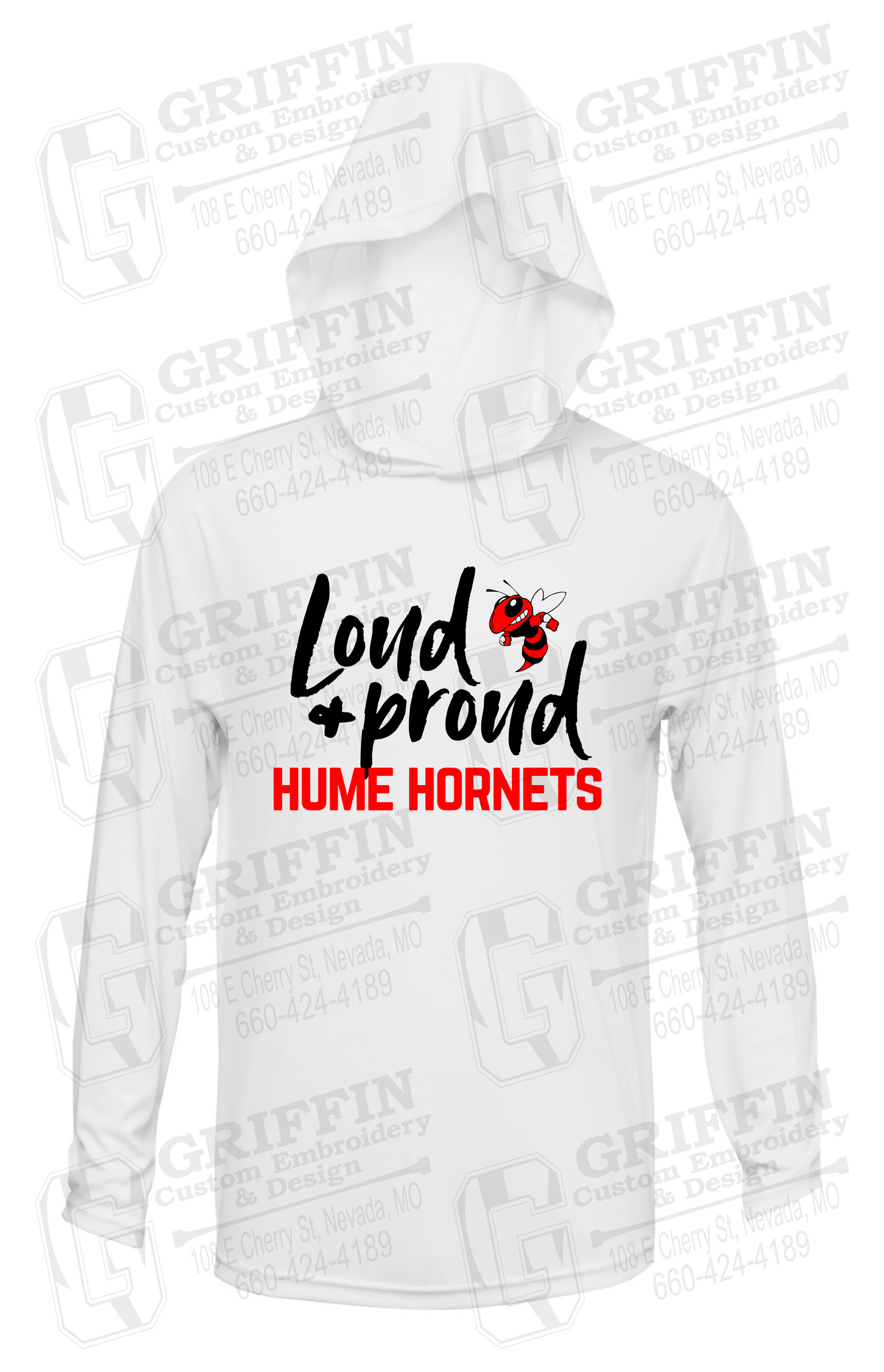 Dry-Fit T-Shirt Hoodie - Hume Hornets 24-B