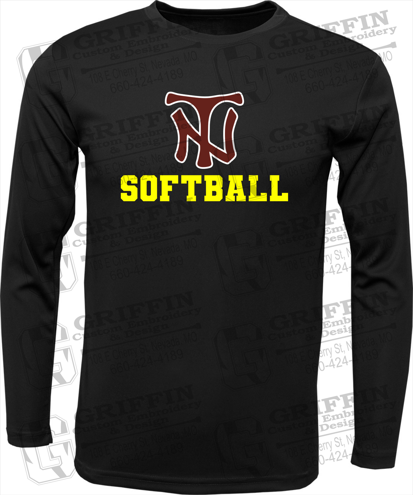 Dry-Fit Long Sleeve T-Shirt - Softball - Nevada Tigers 24-C