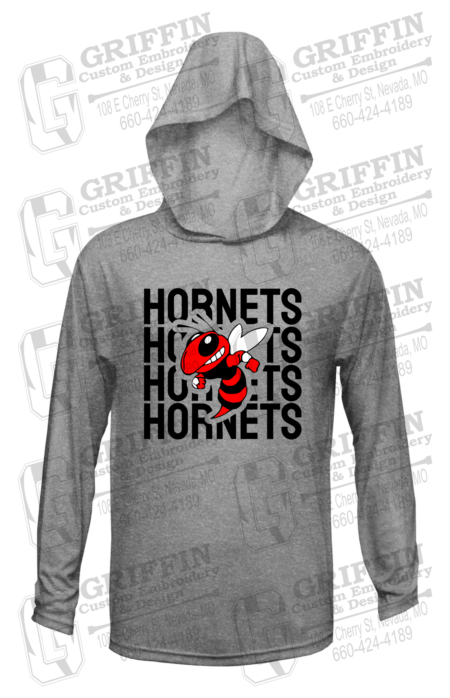 Dry-Fit T-Shirt Hoodie - Hume Hornets 24-C