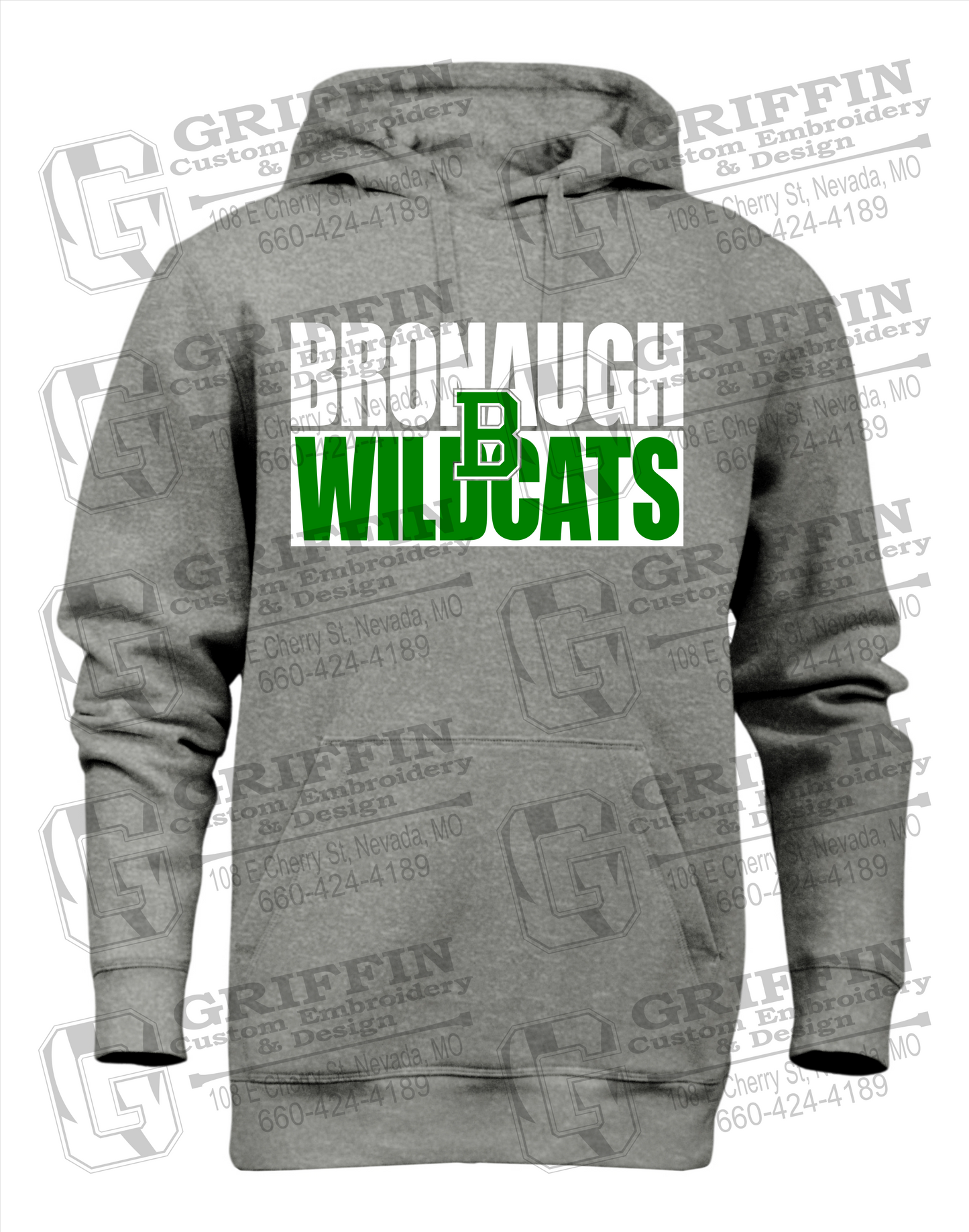 Bronaugh Wildcats 24-C Heavyweight Hoodie