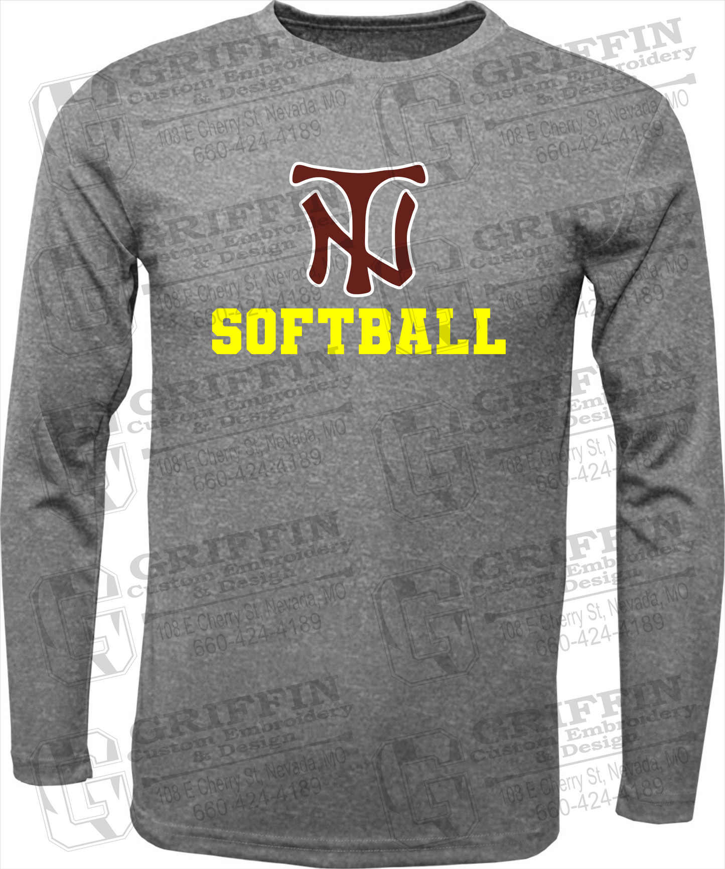 Dry-Fit Long Sleeve T-Shirt - Softball - Nevada Tigers 24-C