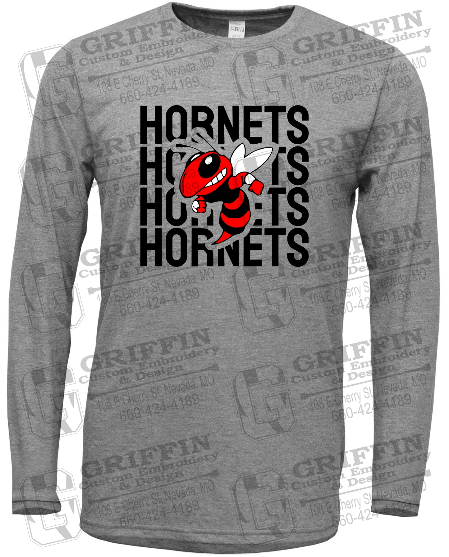 Soft-Tek Long Sleeve T-Shirt - Hume Hornets 24-C