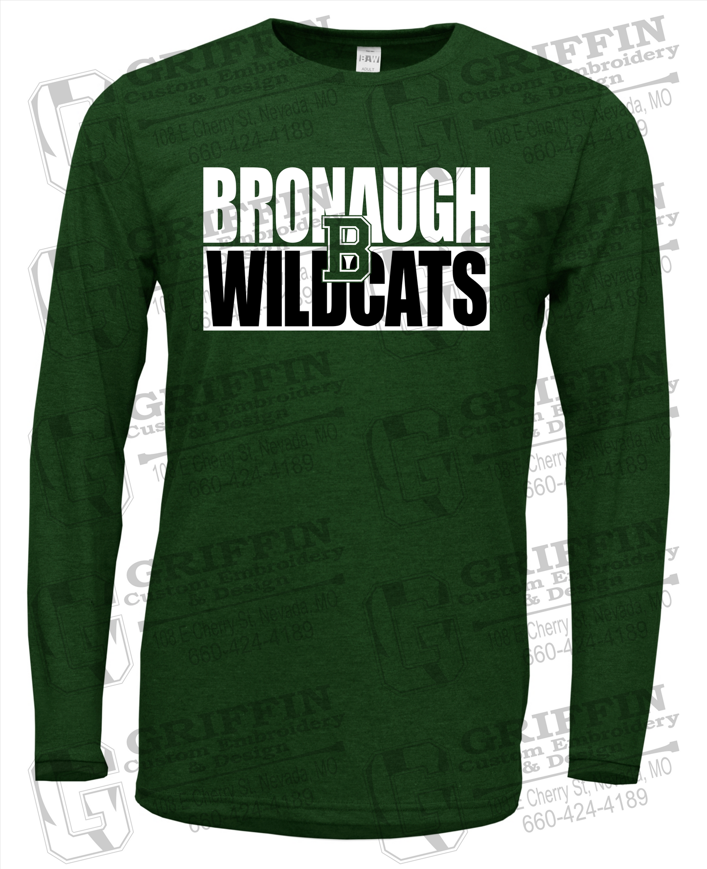 Soft-Tek Long Sleeve T-Shirt - Bronaugh Wildcats 24-C