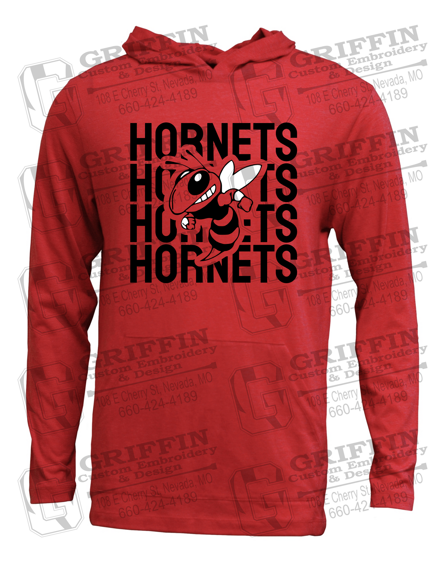 Soft-Tek T-Shirt Hoodie - Hume Hornets 24-C