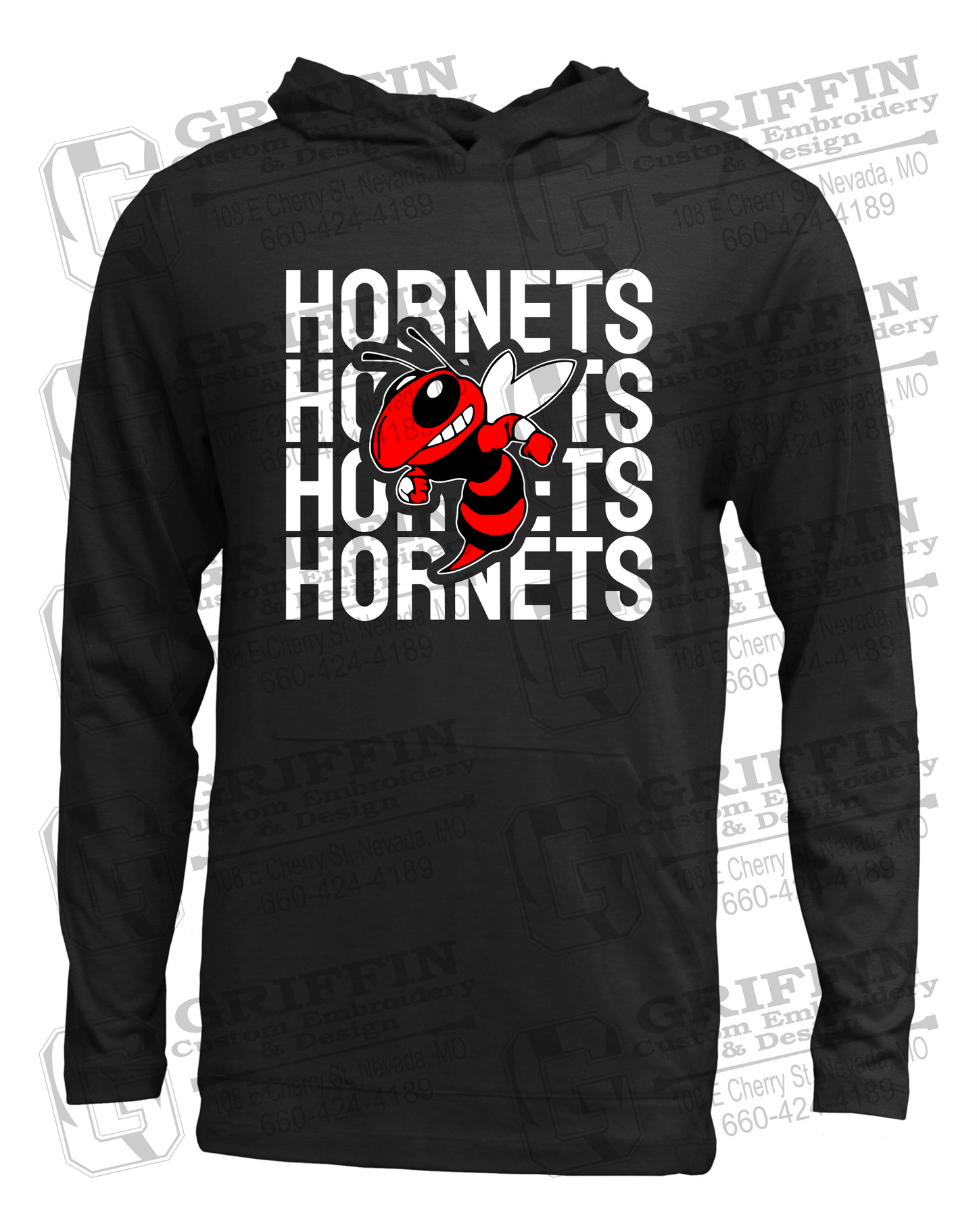 Soft-Tek T-Shirt Hoodie - Hume Hornets 24-C