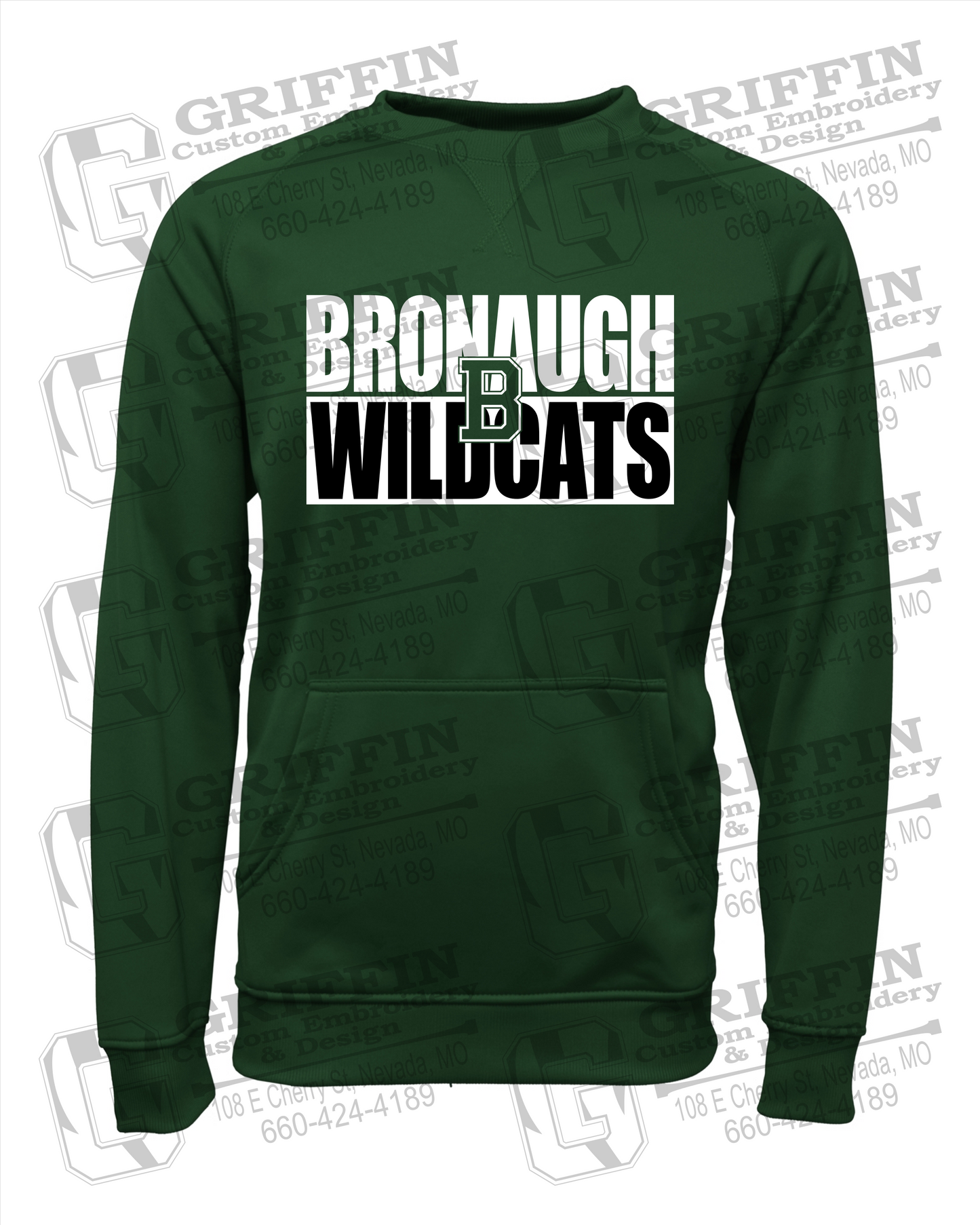 Bronaugh Wildcats 24-C Youth Sweatshirt