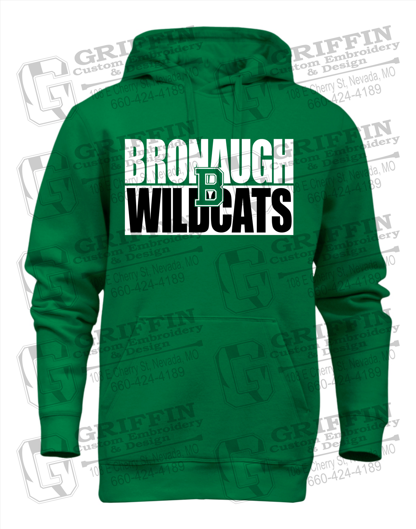 Bronaugh Wildcats 24-C Heavyweight Hoodie