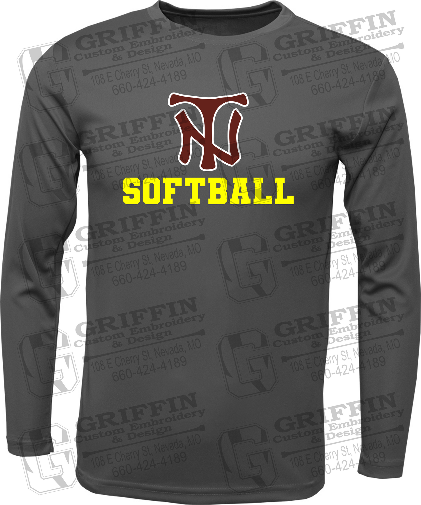 Dry-Fit Long Sleeve T-Shirt - Softball - Nevada Tigers 24-C