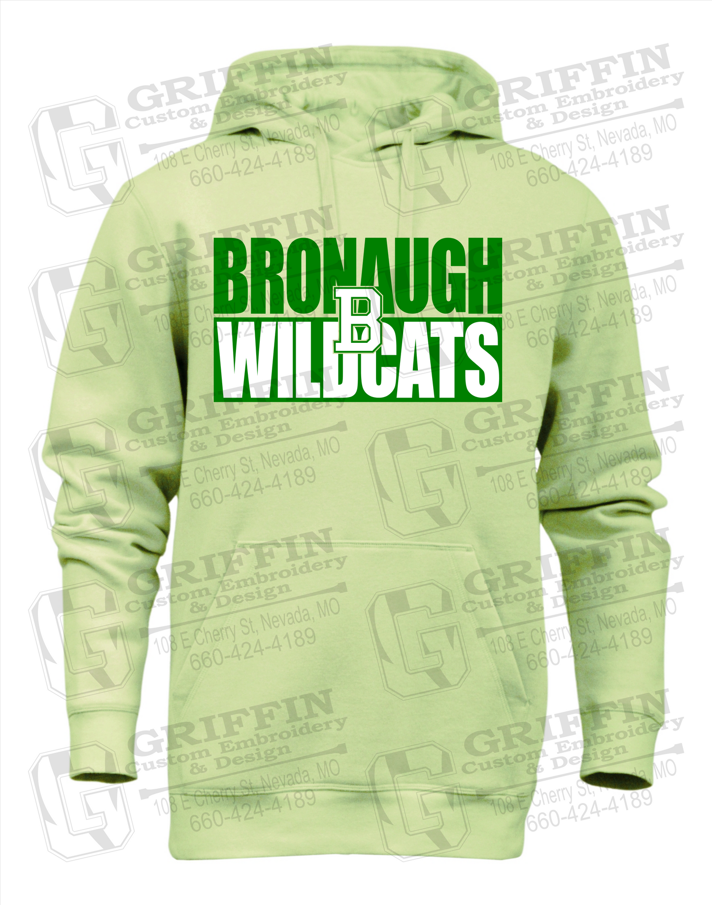 Bronaugh Wildcats 24-C Heavyweight Hoodie