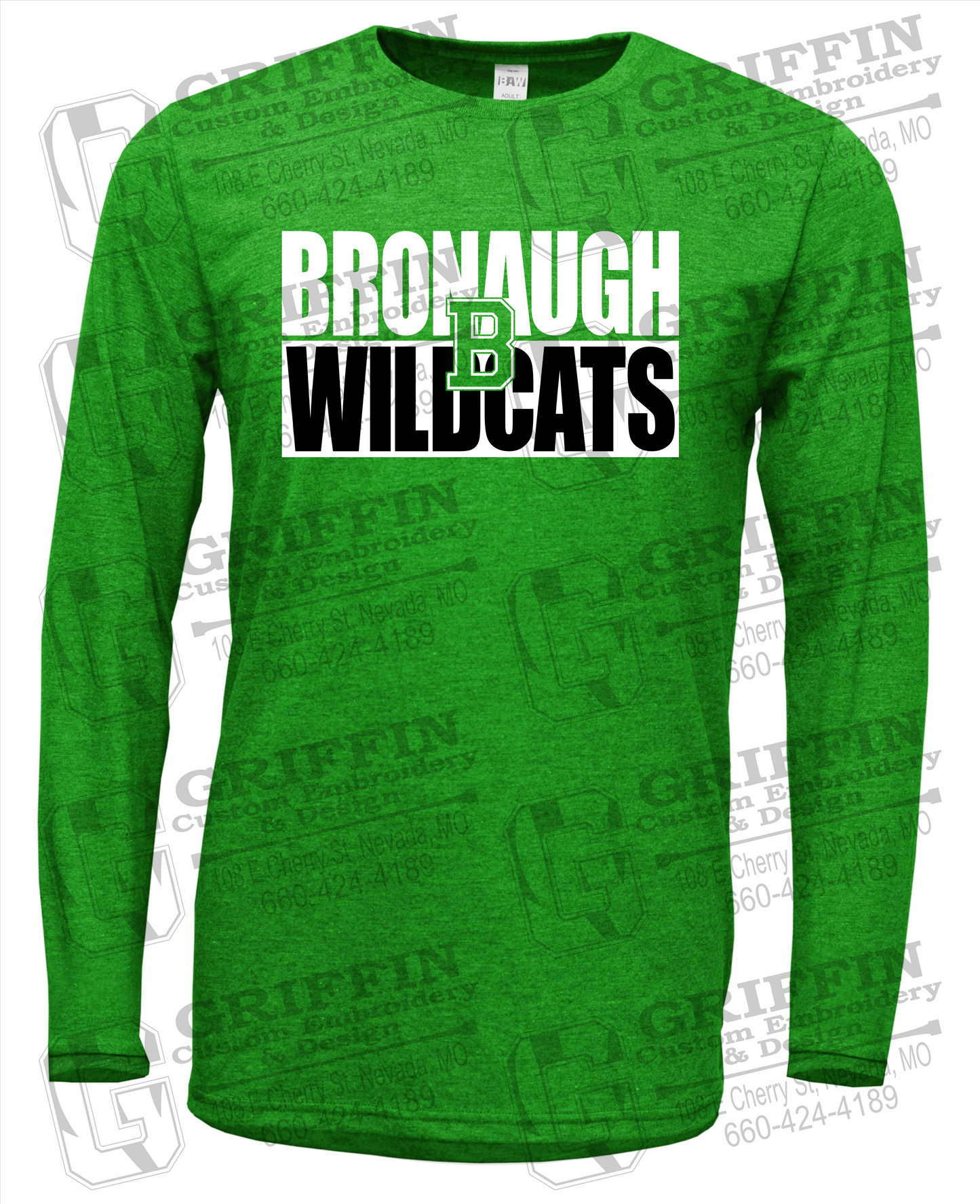 Soft-Tek Long Sleeve T-Shirt - Bronaugh Wildcats 24-C