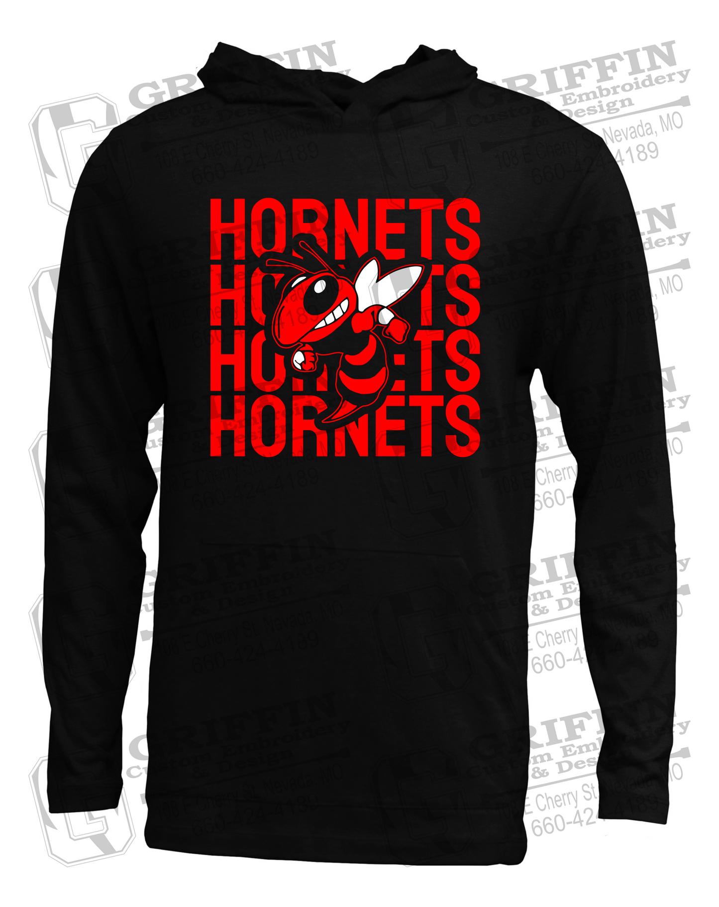 Soft-Tek T-Shirt Hoodie - Hume Hornets 24-C