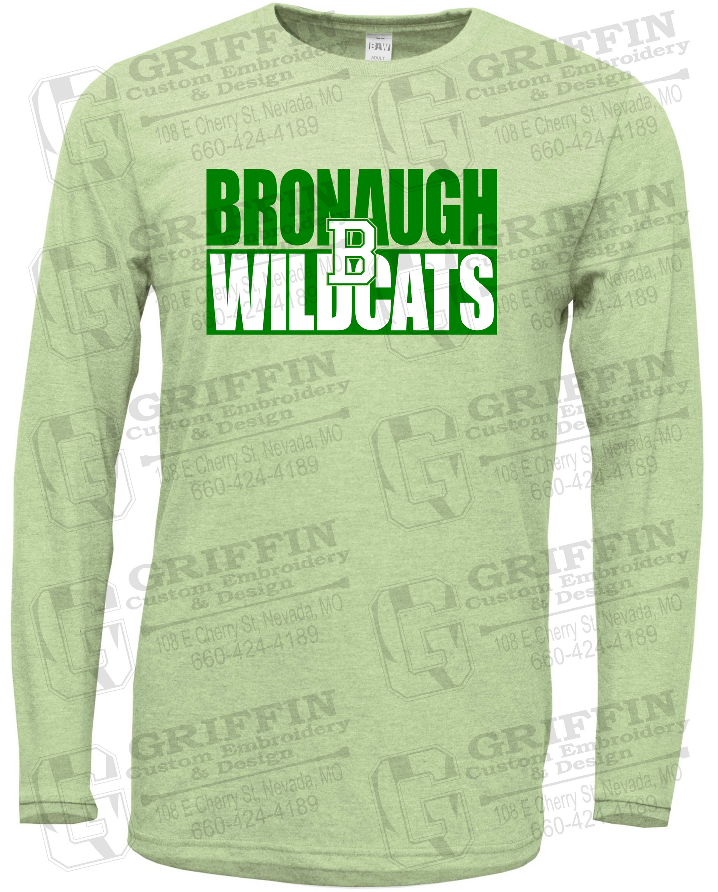 Soft-Tek Long Sleeve T-Shirt - Bronaugh Wildcats 24-C